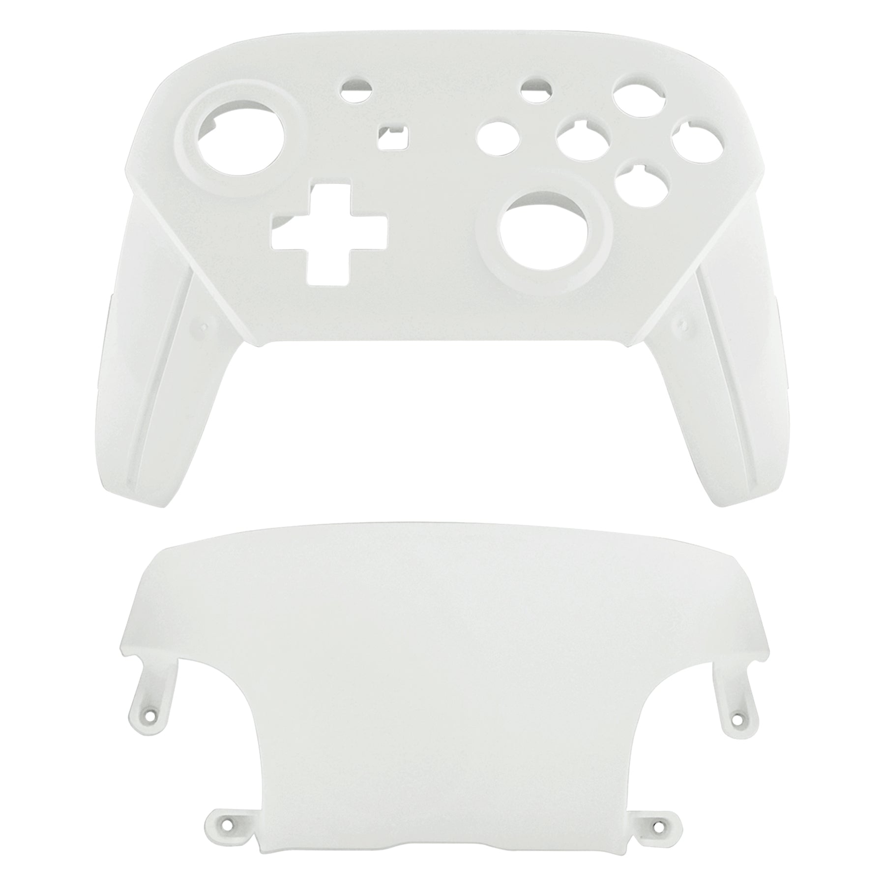 eXtremeRate White Faceplate & Backplate Replacement Shell for Nintendo Switch Pro Controller - DIY Custom Housing Case (Controller Not Included) - Perfect for Gaming, Modding & Personalization - MRP306
