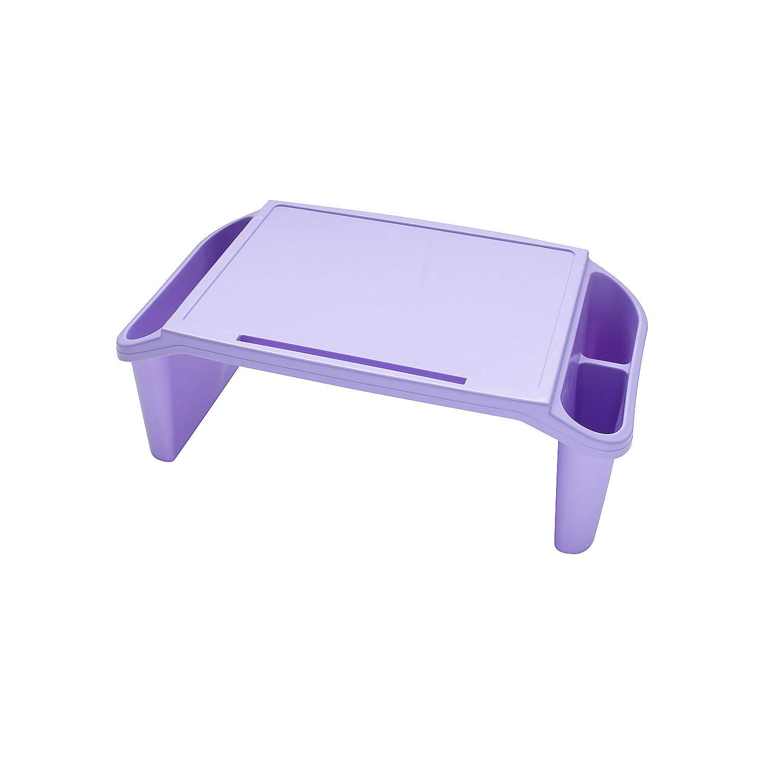 Plastic Serving Tray & Homework Organizer - 1-Piece Multifunctional Home Decor Tray for Dining, Study, and Office Use