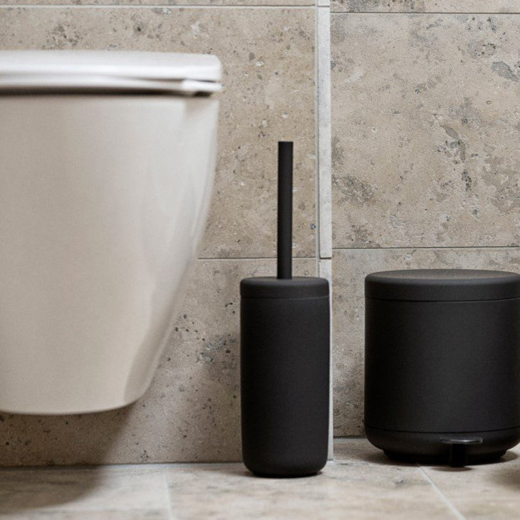 ZONE DENMARK Ume Toilet Brush in Black - Modern Bathroom Cleaning Tool for Hygienic Home