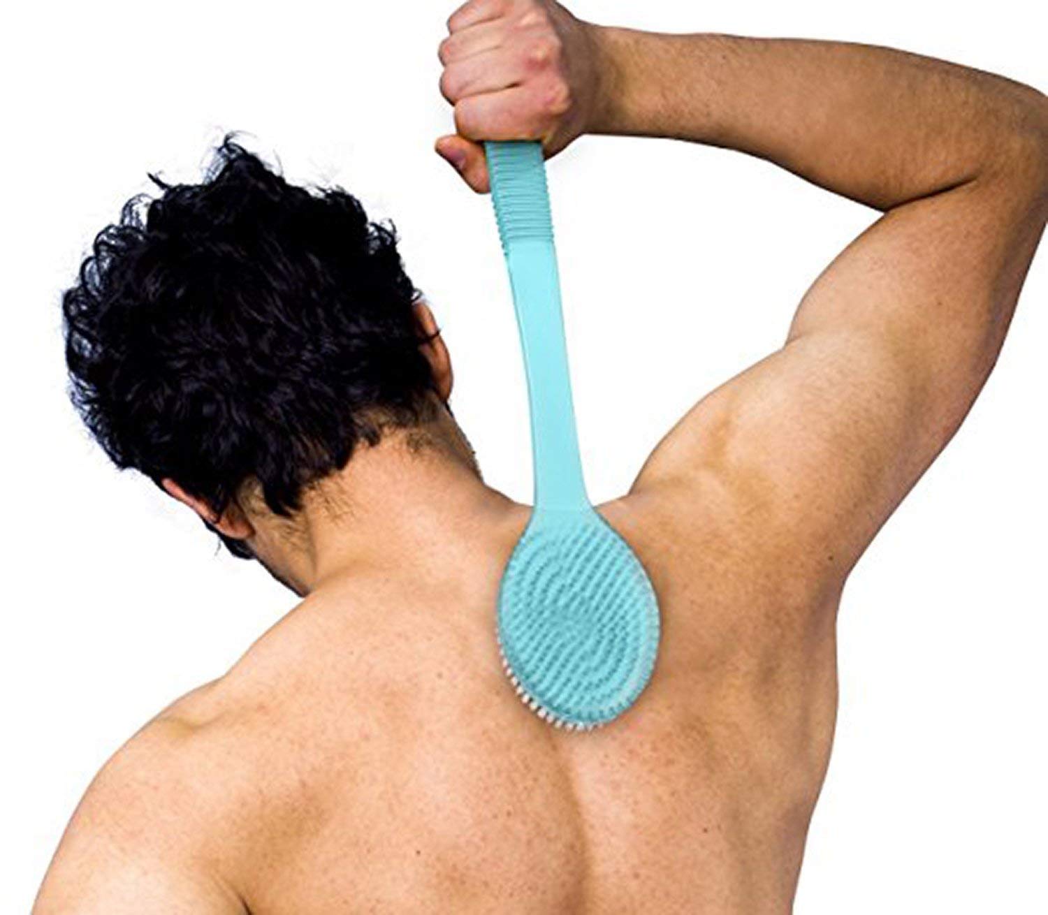 Ekan Long Handle Body Bath Shower Back Brush - Exfoliating Massager & Spa Scrubber for Men, Women & Kids - Unisex Back Scrubber with Soft Bristles (Multicolor) - Perfect for Deep Cleansing, Exfoliation & Relaxing Bath Time
