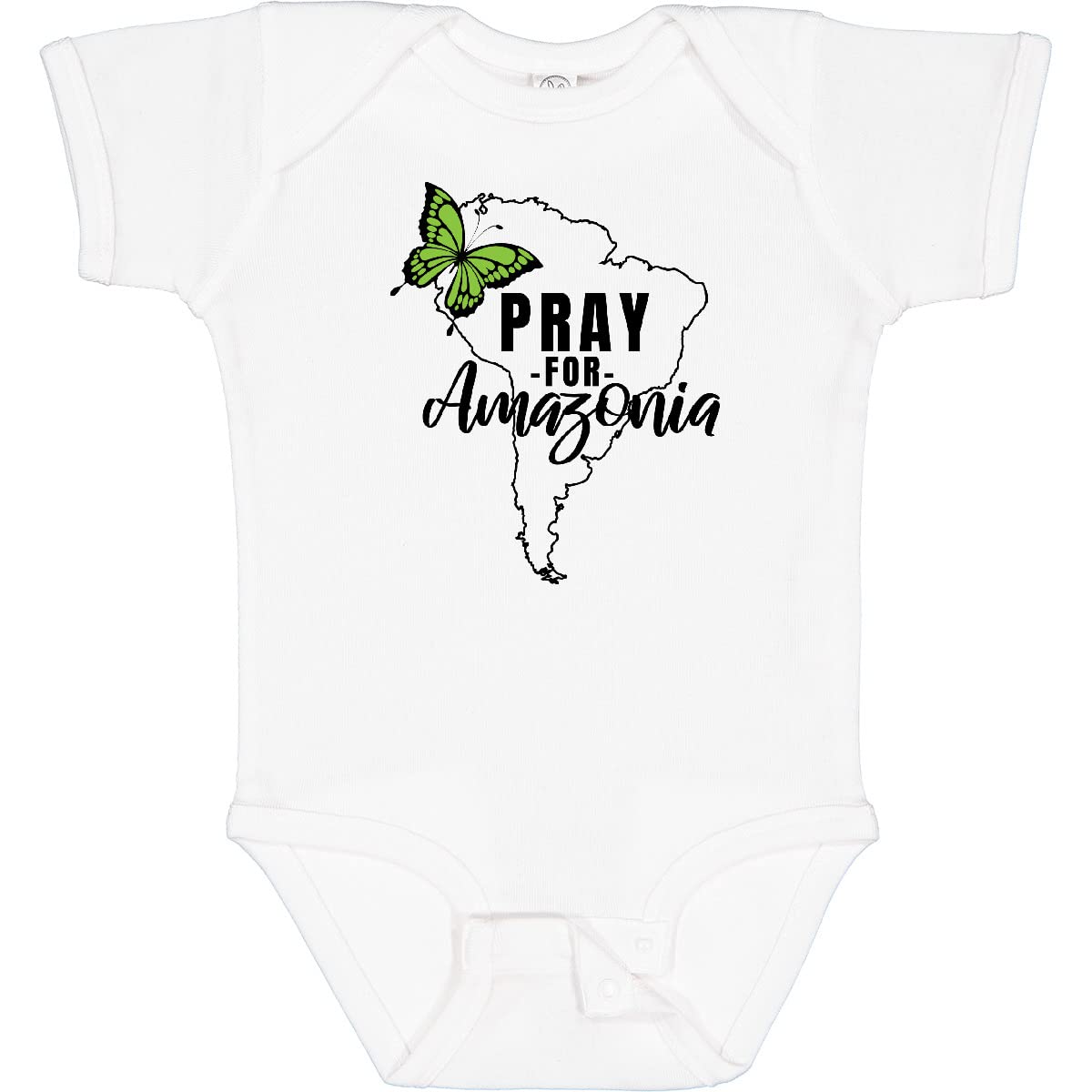 Inktastic Pray for Amazonia South America Silhouette Baby Bodysuit - Cute Eco-Friendly Outfit for Infants, Toddlers & Newborns - Perfect for Casual Wear, Family Photos & Environmental Awareness