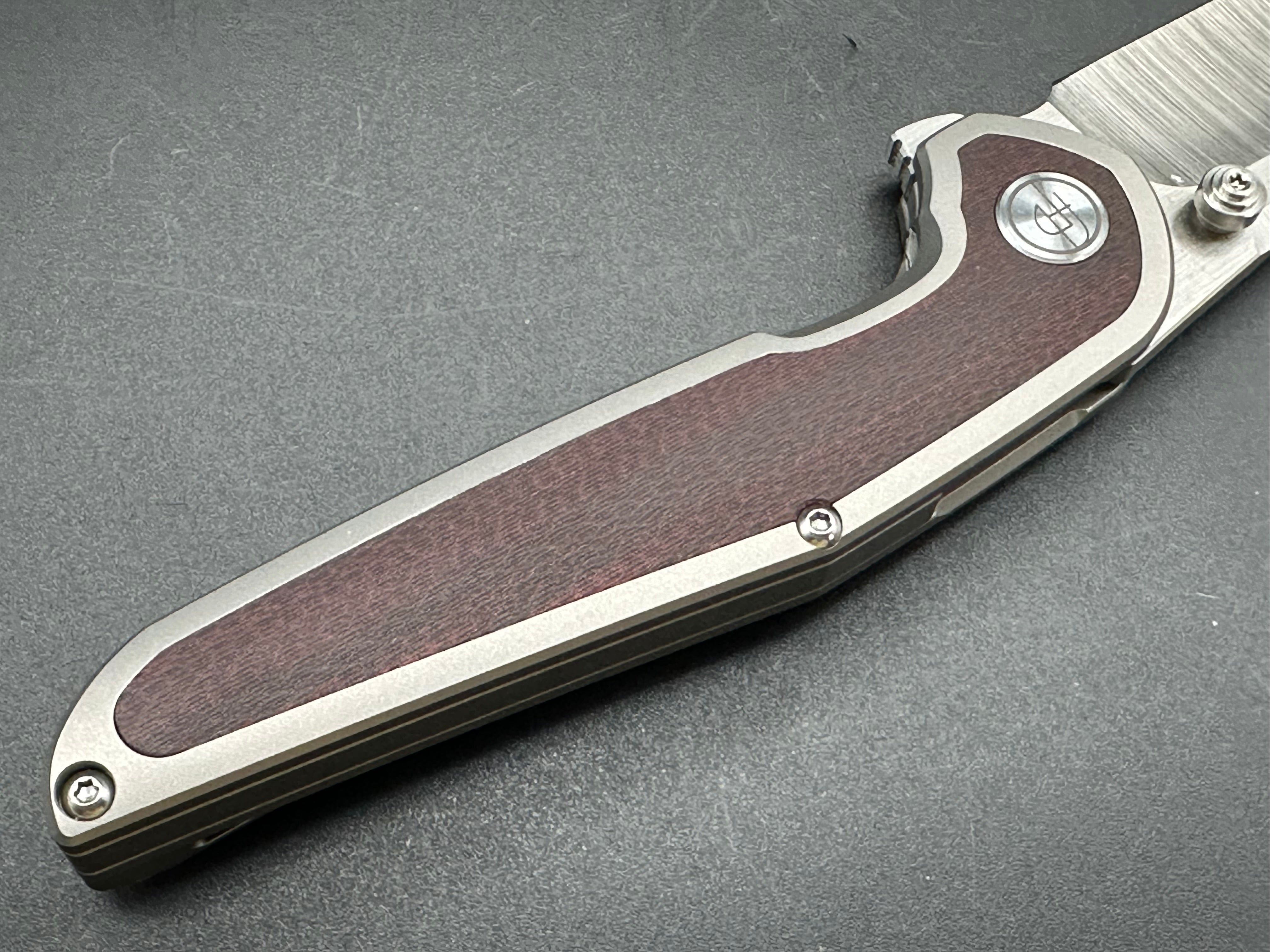 Purvis Progeny V3 Satin Red Black Carbon Fiber Inlay Knife - Tactical EDC Folding Pocket Knife for Outdoor Camping, Hunting & Survival Gear