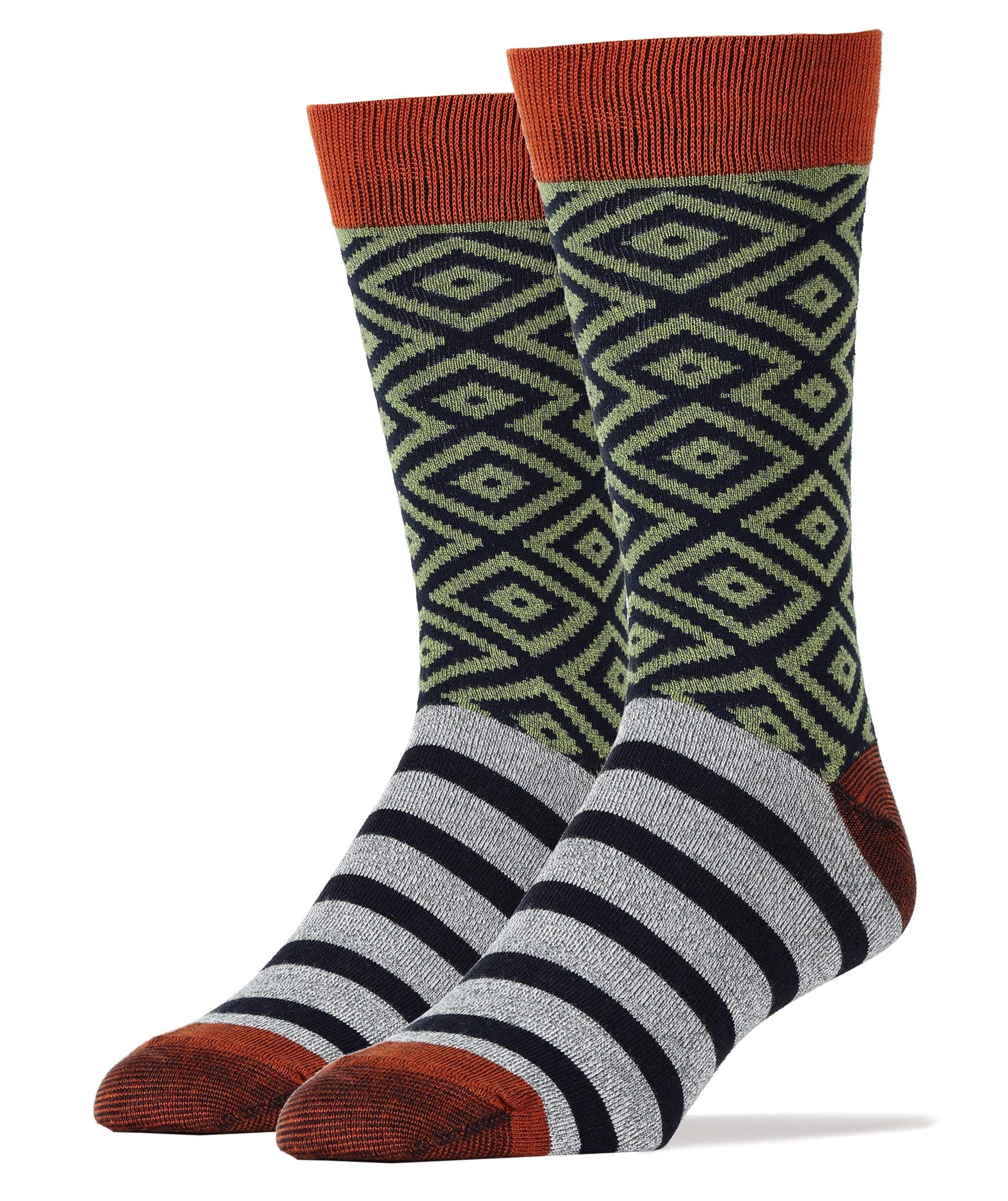 Premium Men's Crew Socks - 6 Pairs Pack, Soft Cotton, Breathable & Comfortable for Daily Wear, Workout & Sports - Black/White/Gray Assorted