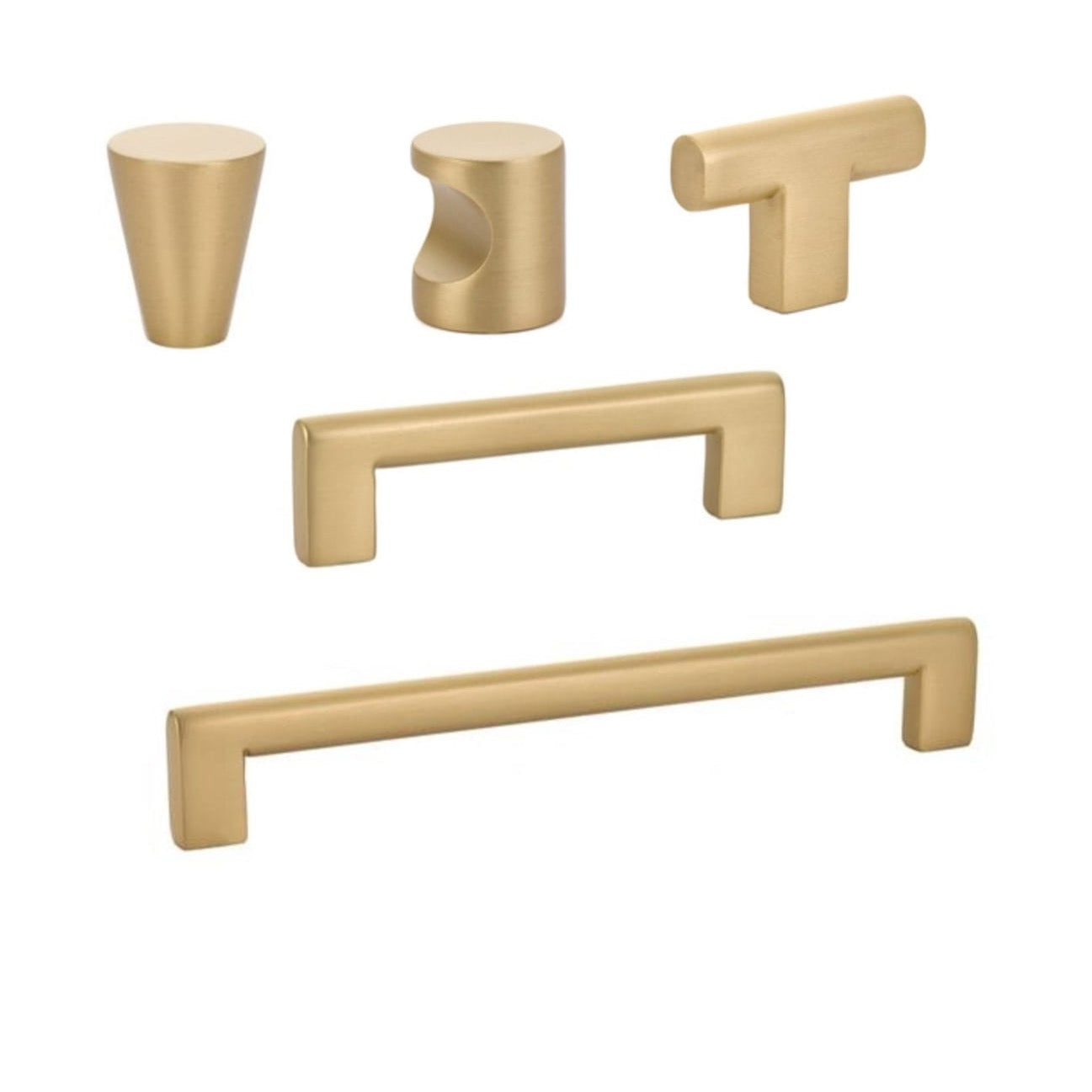 Luxury Satin Brass Drawer Pulls & Cabinet Knobs - Elegant Hardware for Kitchen, Bathroom & Furniture Upgrade | Home Decor & DIY Renovation