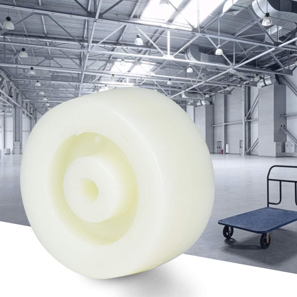 2-Inch Nylon Roller Wheel - Heavy Duty Round Pulley Caster for Small Flat Carts, Furniture & Equipment - Smooth Rolling Support Wheels (Pack of 10) - Perfect for Warehouse Carts, Dollies, Workbenches & Industrial Applications