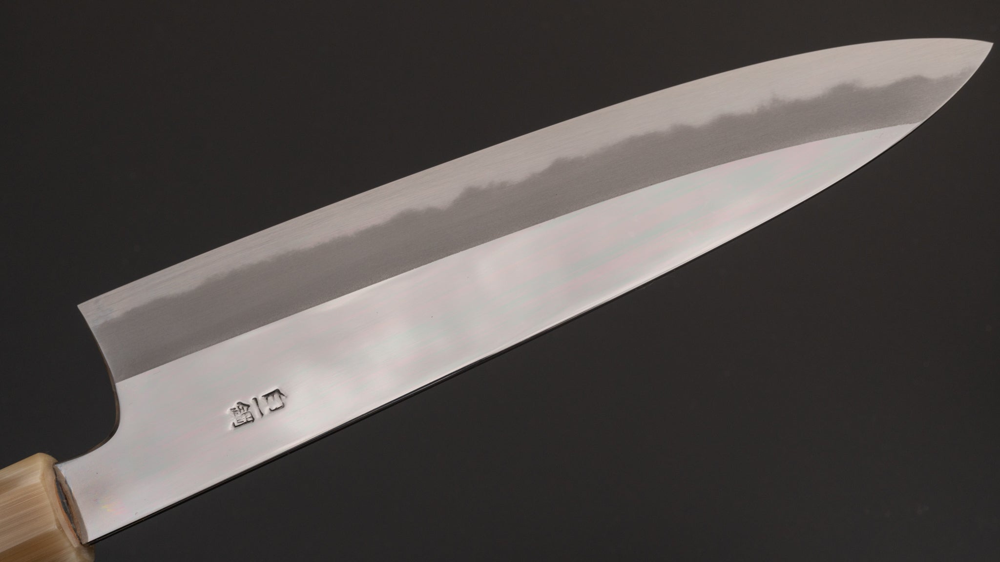 Hitohira Togashi White #1 Gyuto 210mm Japanese Chef Knife - Yakusugi Cedar Handle, Mirror Polished - Perfect for Sushi, Meat Slicing & Professional Kitchen Use