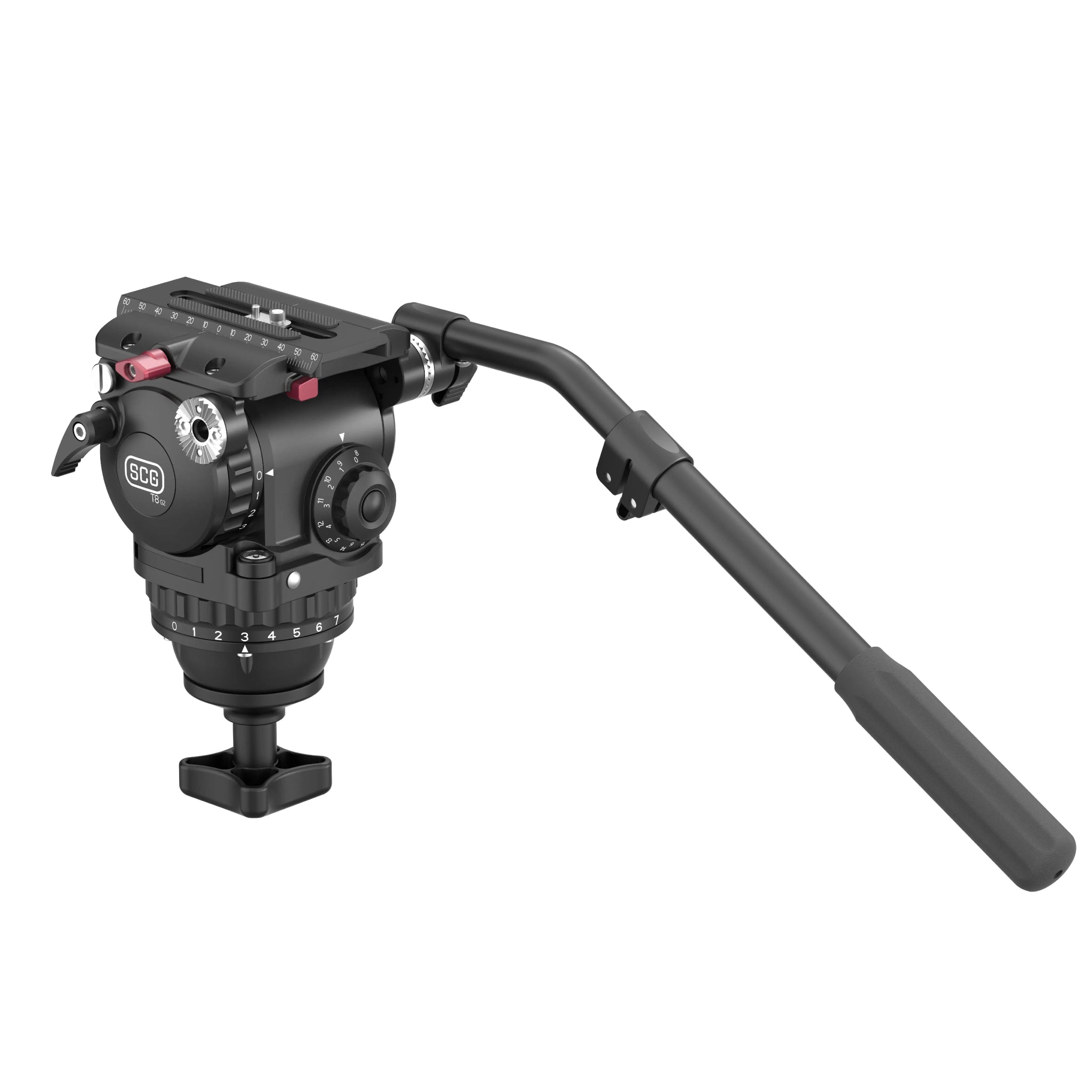 SCG T8 G2 Professional Fluid Head Tripod - Smooth 360° Pan & Tilt for DSLR Camera Video Shooting | Perfect for Vlogging, Live Streaming & Film Making