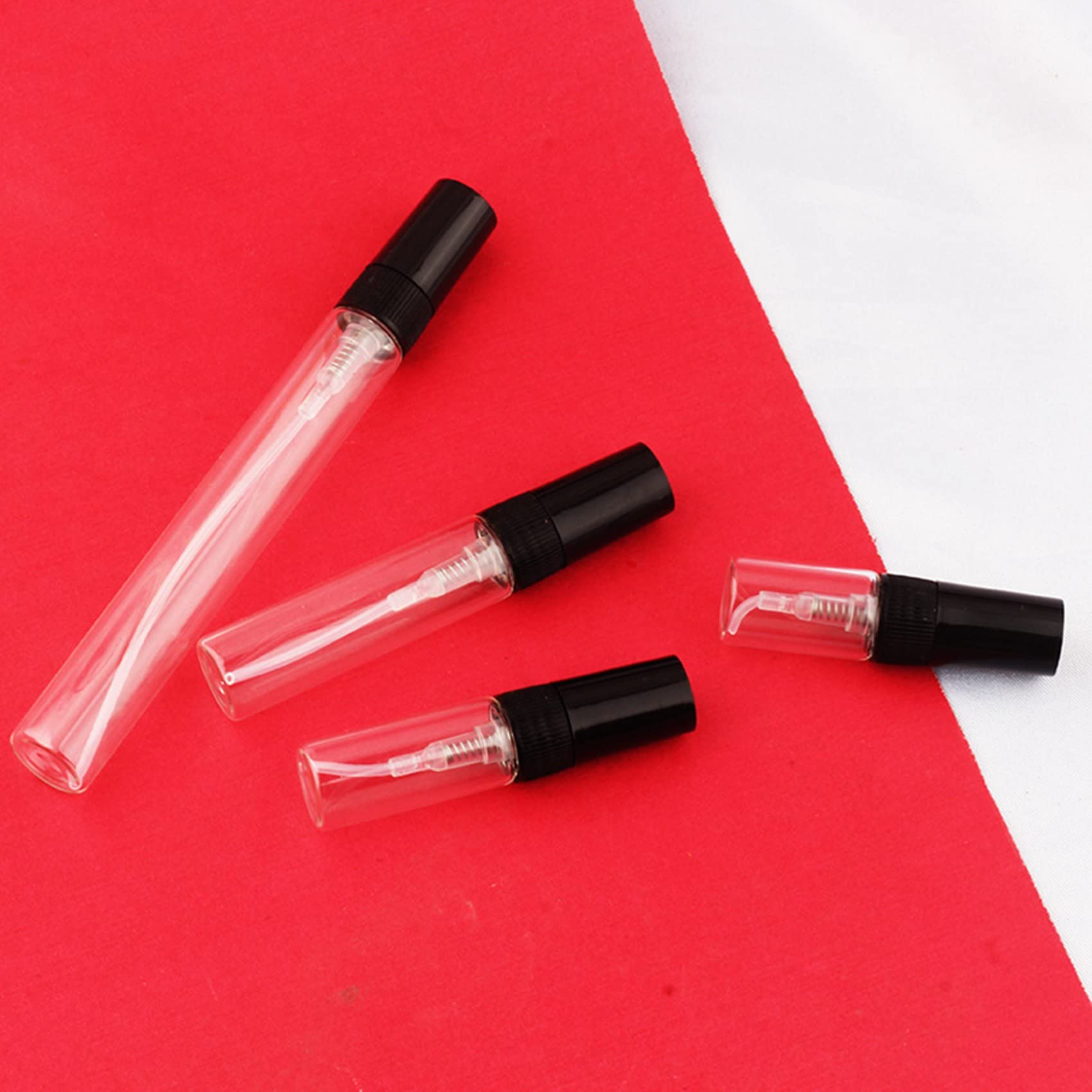 20Pcs 2ml Mini Portable Glass Perfume Bottles - Travel Size Empty Refillable Spray Bottles for Perfume, Essential Oils & Cosmetics | Perfect for Travel, Gym, Purse & DIY Projects