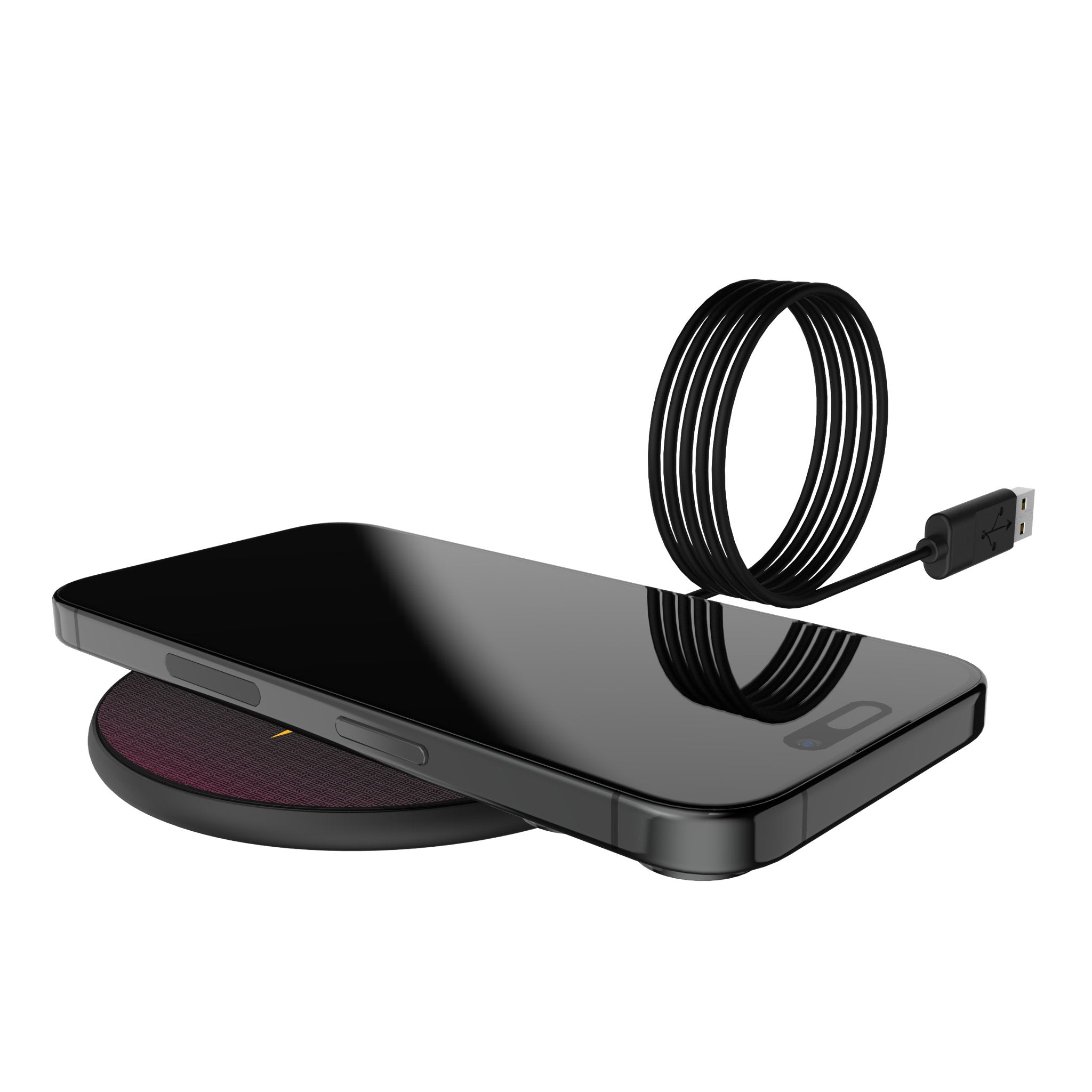 Arizona State University Sun Devils 15W Fast Wireless Charger - Linen Finish for iPhone, Samsung & Qi Devices - Perfect for Home, Office & Dorm Room Charging