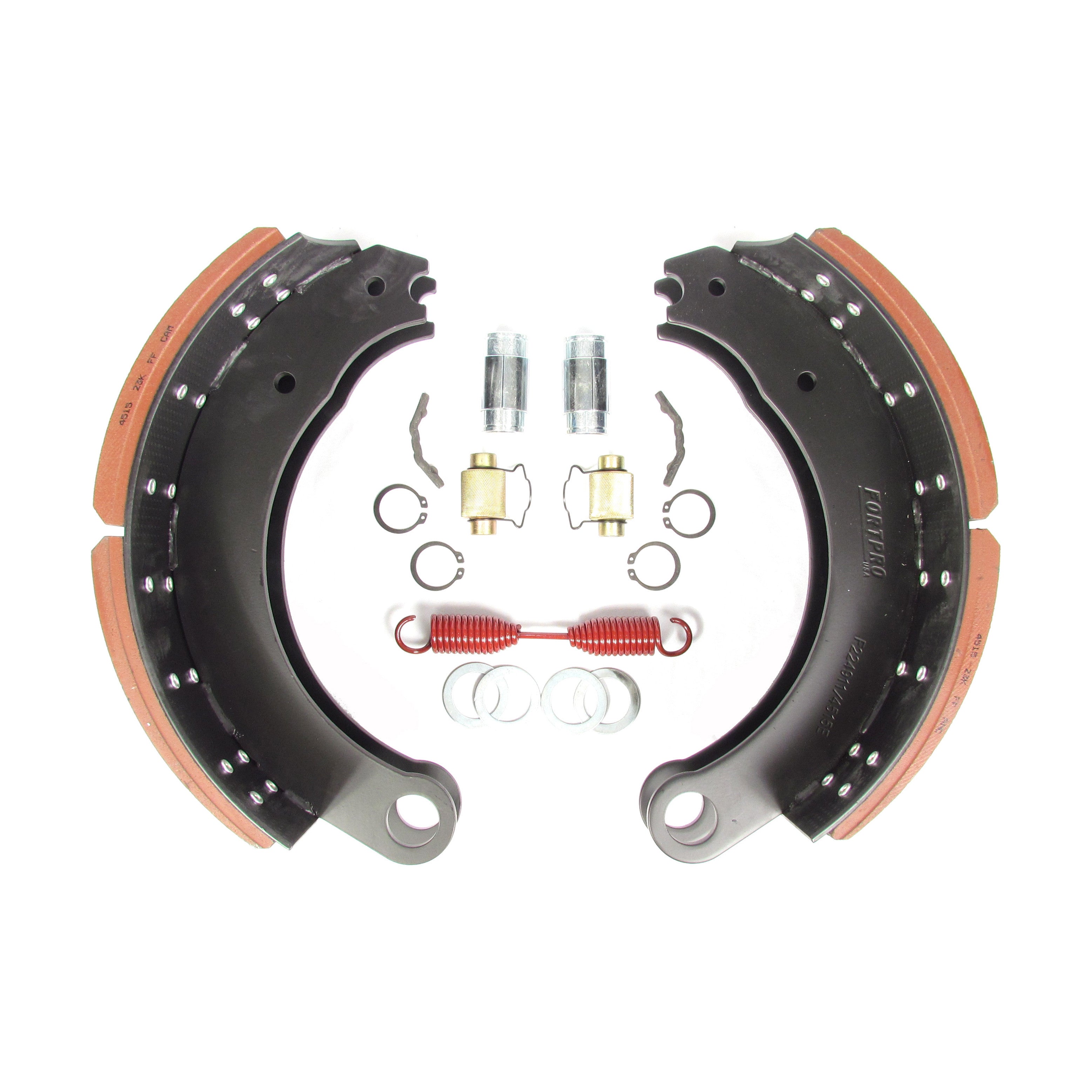 Fortpro 4515E/4515P Rear & Trailer Brake Shoe Kit - 23K GAWR, 16.5