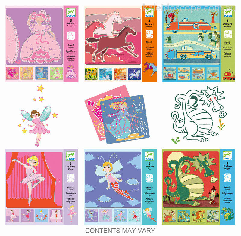 Buy Djeco Stencil Packs Online - Creative Art & Craft Stencils for Kids & Adults - Perfect for DIY Projects, Scrapbooking & Home Decor