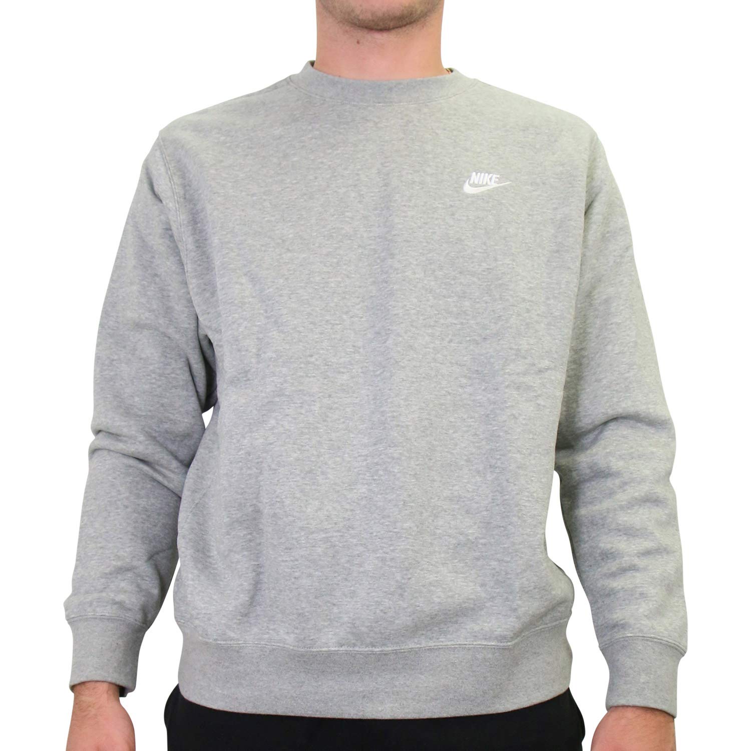 Nike Men's NSW Club Crew Sweatshirt - Comfortable Cotton Pullover for Casual Wear, Gym & Street Style