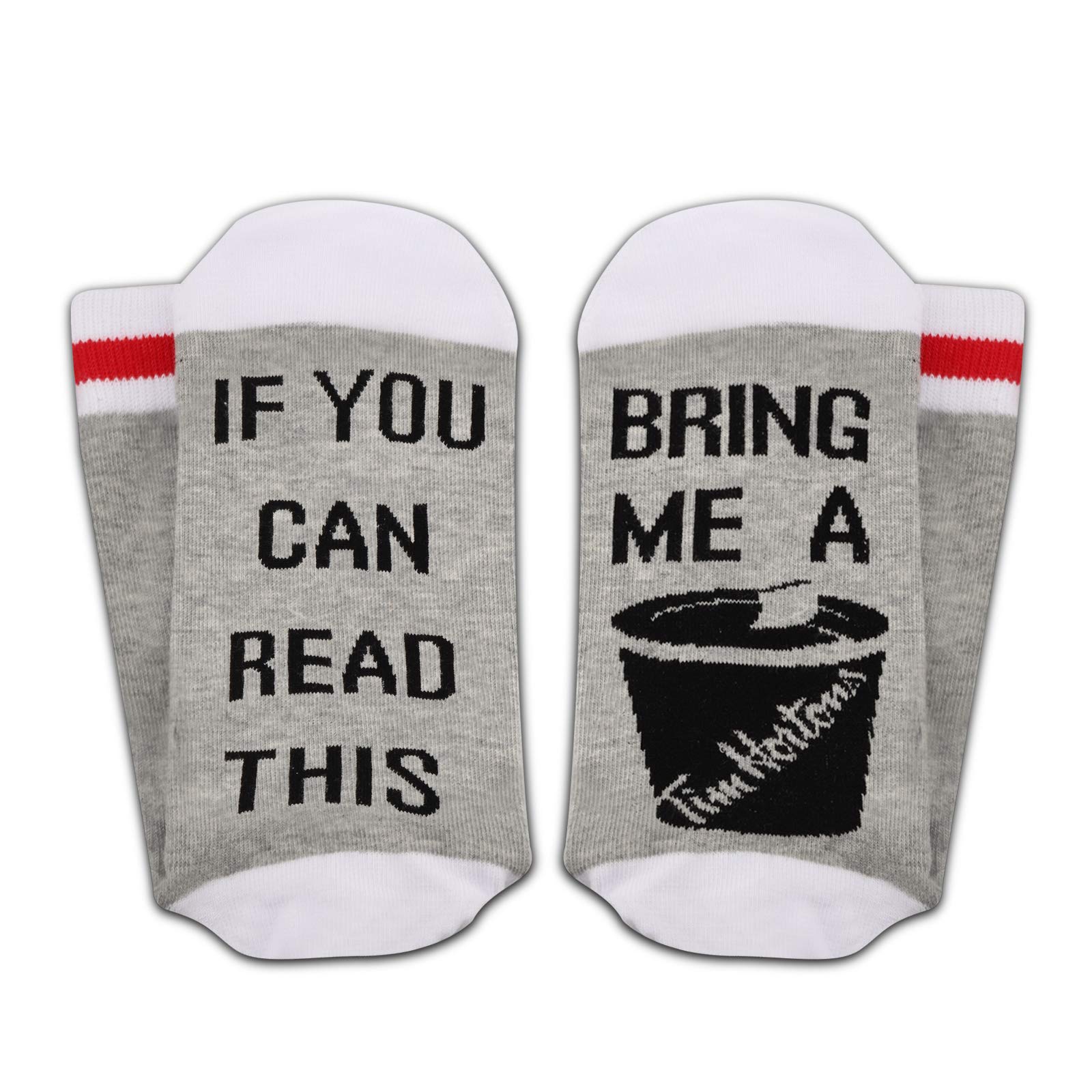 2 Pairs Funny Coffee Socks Gift Set - 'If You Can Read This Bring Me Coffee' Novelty Socks for Coffee Lovers | Perfect for Office Gifts, Christmas Presents & Barista Appreciation