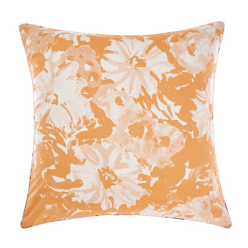 Linen House Fergie Peony 65x65cm European Pillowcase - Luxury Bedding for Master Bedroom & Guest Room Decor