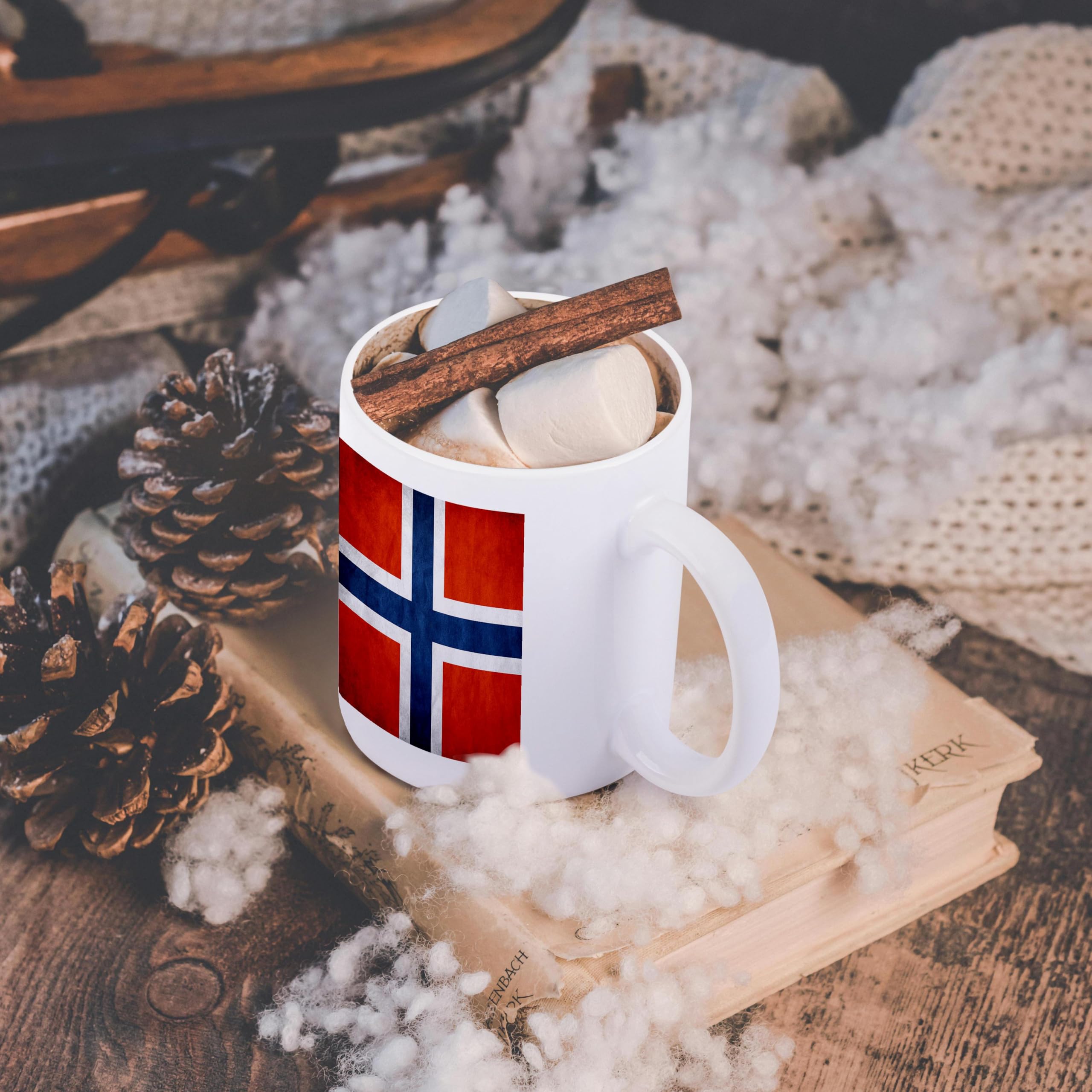 3dRose Norway Flag Ceramic Coffee Mug - 11 oz Insulated Travel Cup for Hot & Cold Drinks - Perfect for Home, Office, Camping Gifts