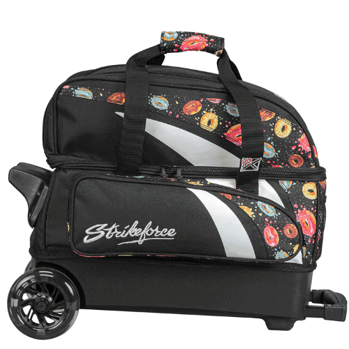 KR Strikeforce Cruiser Double Roller Donuts Bowling Bag - Premium Bowling Accessories for League & Tournament Players - Perfect for Bowling Alleys & Sports Clubs
