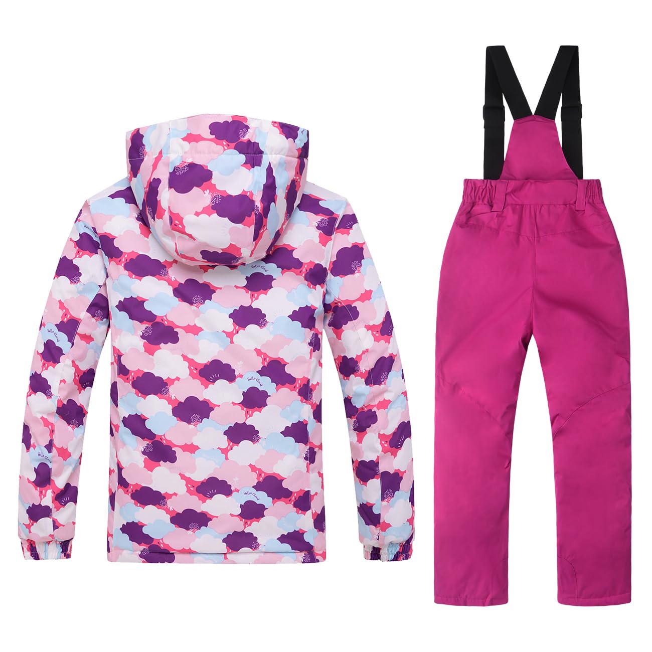 Waterproof Kids Snowsuit - Ski Jacket & Pants Set for Boys & Girls - Winter Snow Bibs & Raincoat for Outdoor Play, Skiing & Snowboarding