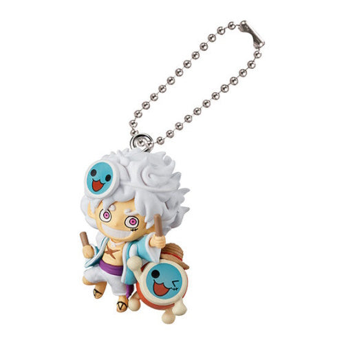 One Piece x Taiko no Tatsujin Swing Figure - Bandai 1.5 Inch Mini Collectible Anime Character Toy for Display, Gaming Decor & Gift for Fans