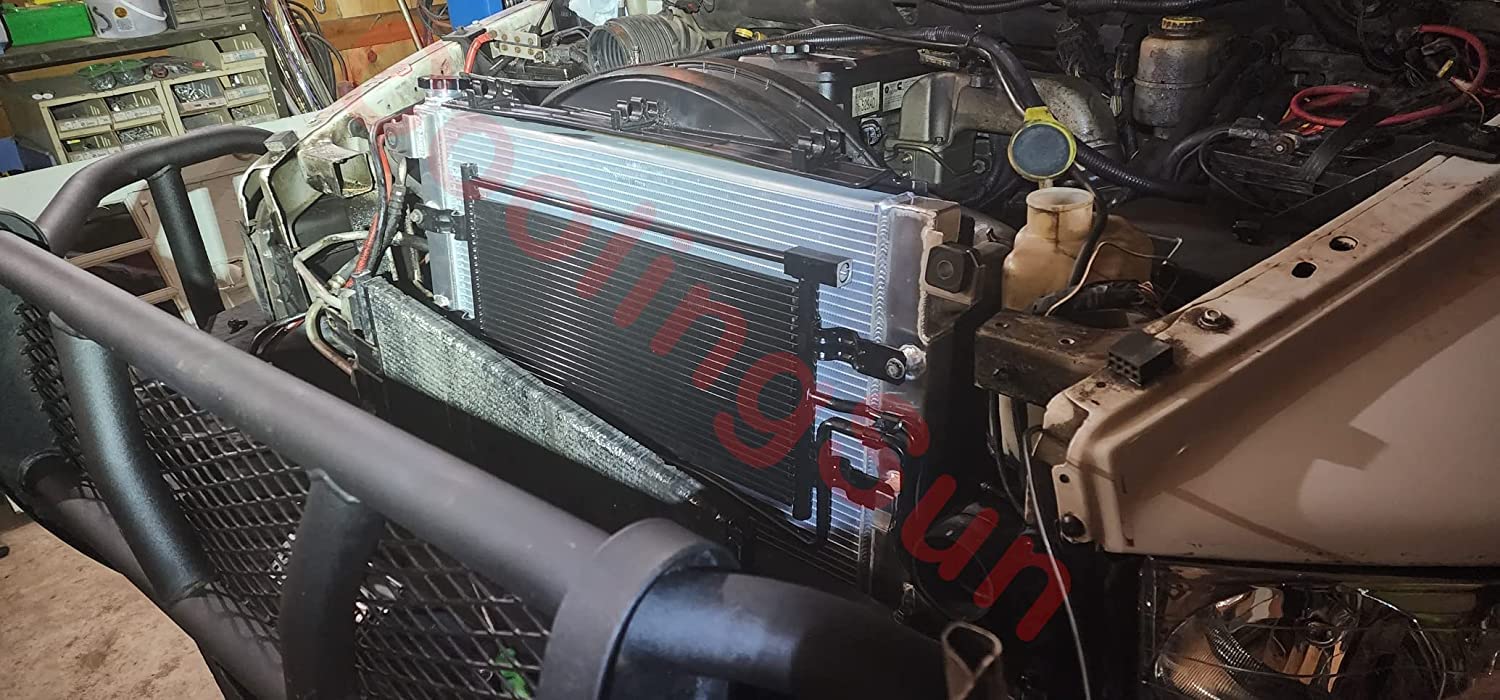 CU2711 3-Row Aluminum Radiator for 2003-2009 Dodge Ram 2500/3500 & 2008-2010 Ram 4500/5500 Pickup Trucks with 5.9L/6.7L Cummins Diesel Engine - Heavy Duty Cooling Solution for Towing & Off-Road Use