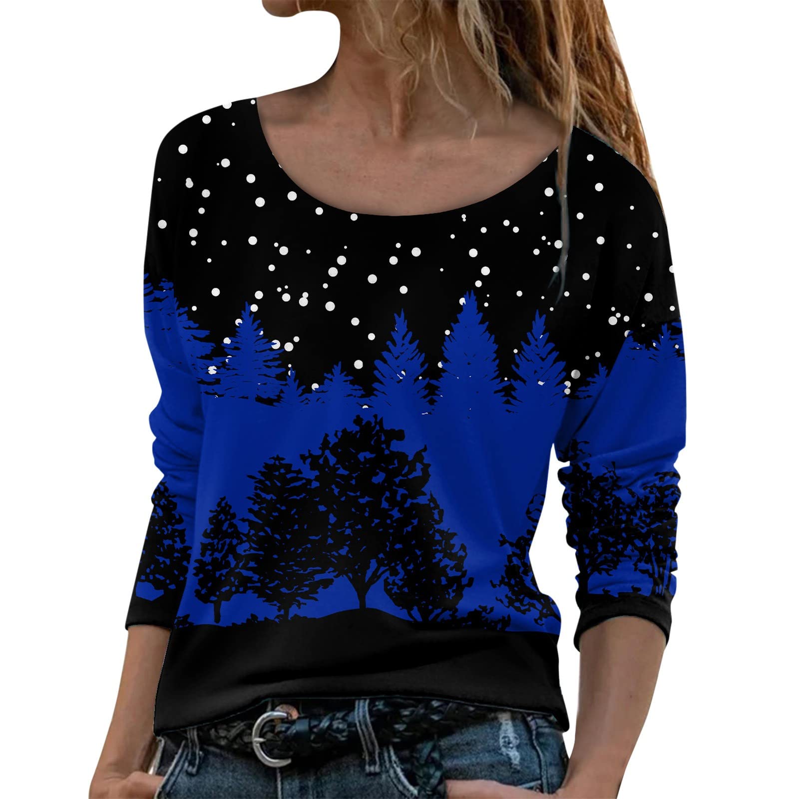 Women's Casual Sunflower Graphic Tee - Short Sleeve Crew Neck Summer Tops & Long Sleeve Fall Shirts | Loose Fit Basic T-Shirts for Everyday Wear, Outings & Seasonal Fashion