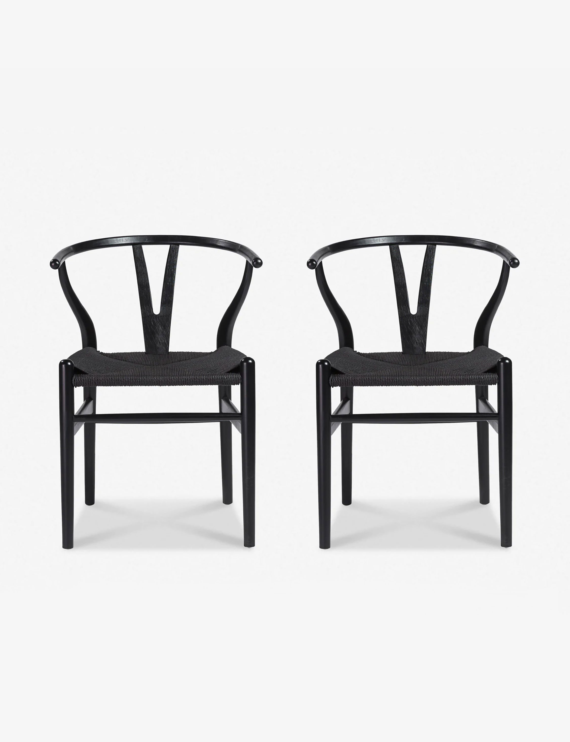Modern Cylia Dining Chairs Set of 2 - Mid Century Wooden Kitchen Chairs with Upholstered Seat - Perfect for Dining Room, Kitchen, Breakfast Nook & Home Office
