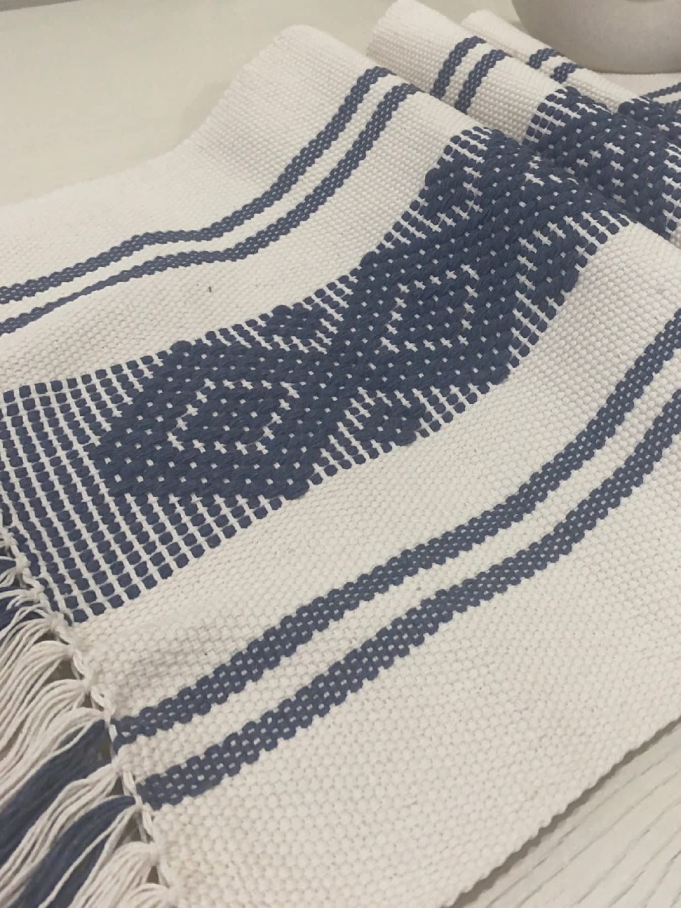 Elegant Hand-Embroidered Waist Loom Table Runner - Perfect for Dining Table Decor, Wedding Centerpiece & Holiday Home Decor