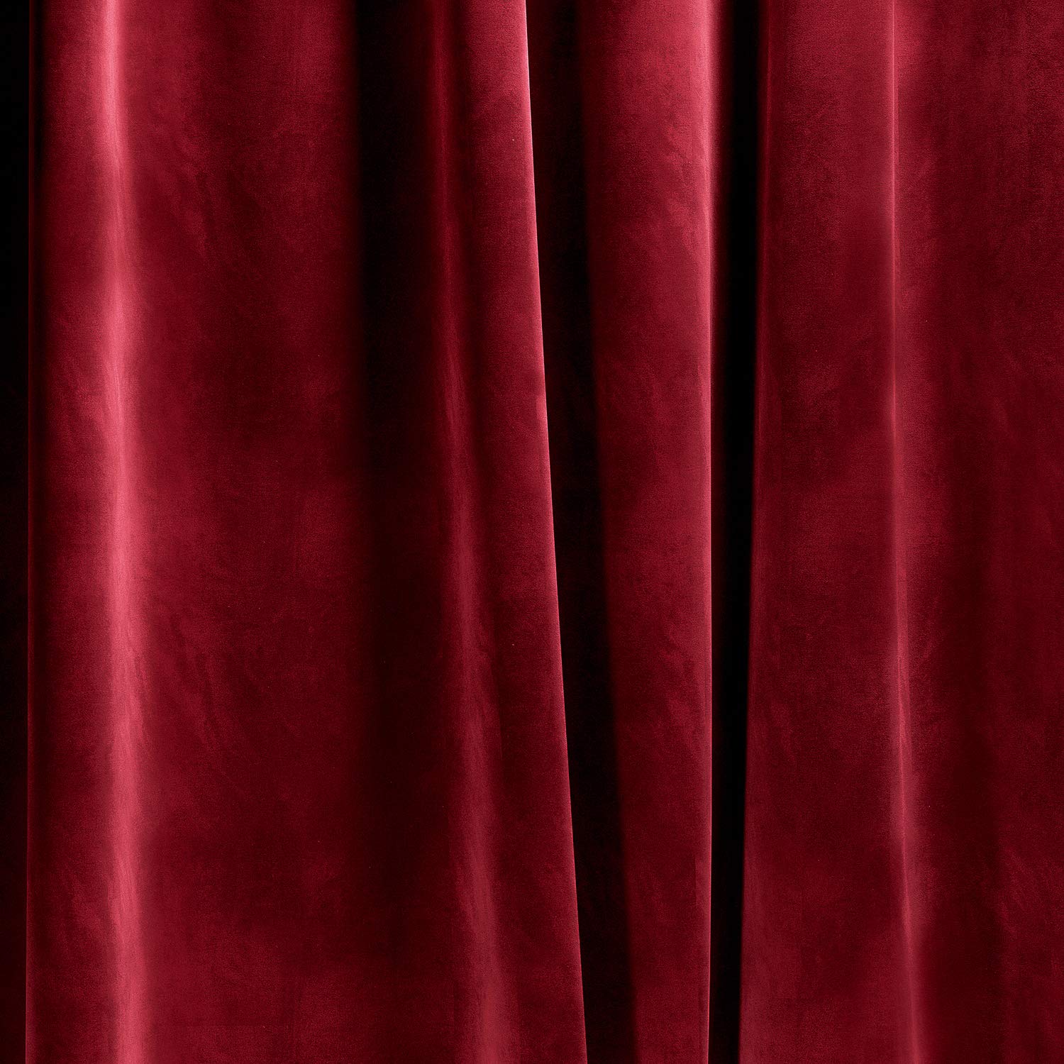 Premium Blackout Velvet Curtains Set - 2 Panels Luxury Tassel Drapes for Living Room & Bedroom (Burgundy, 100