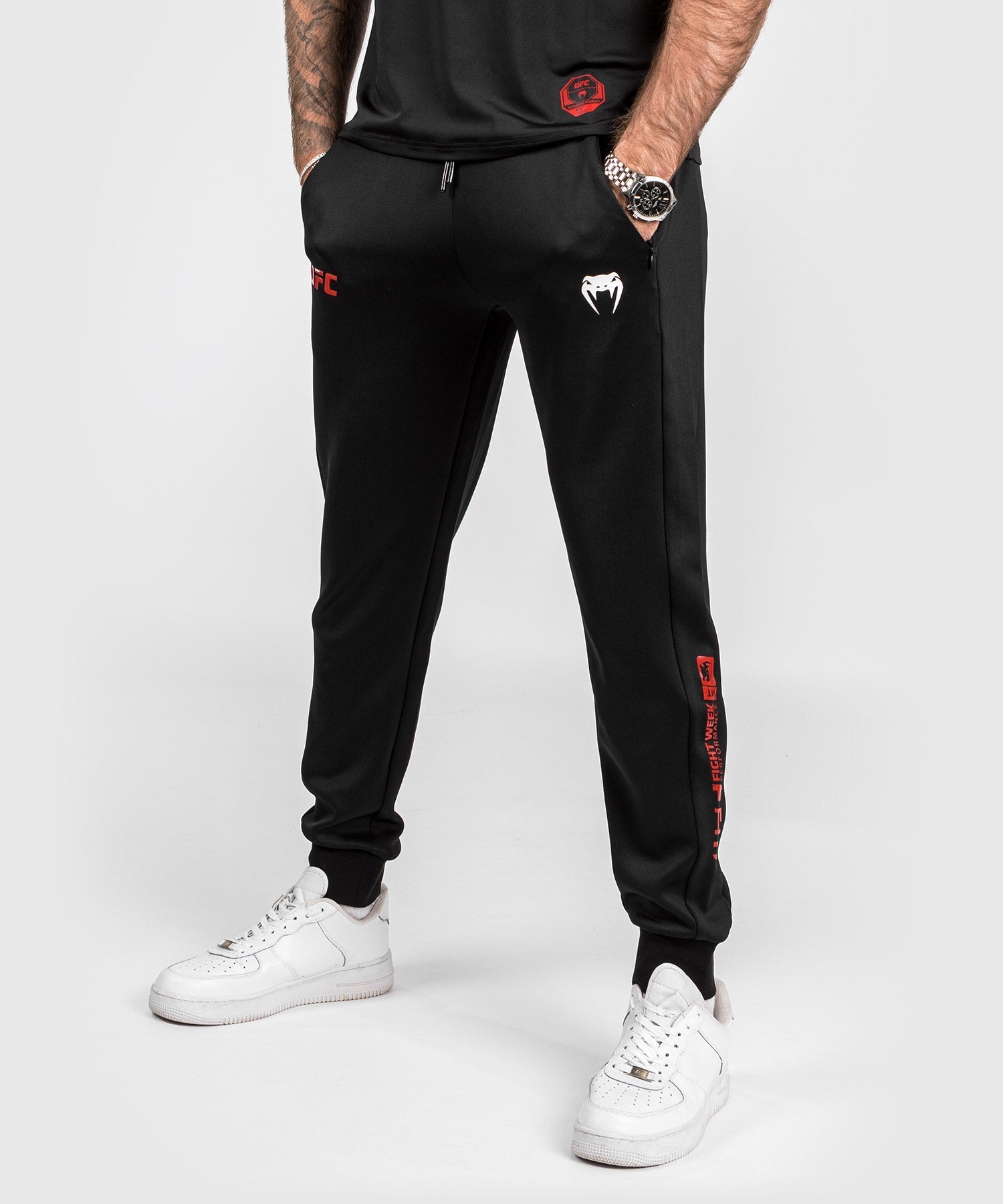 Venum UFC Adrenaline Fight Week Men's Performance Jogging Pants - Black | MMA Training, Gym Workout & Casual Streetwear