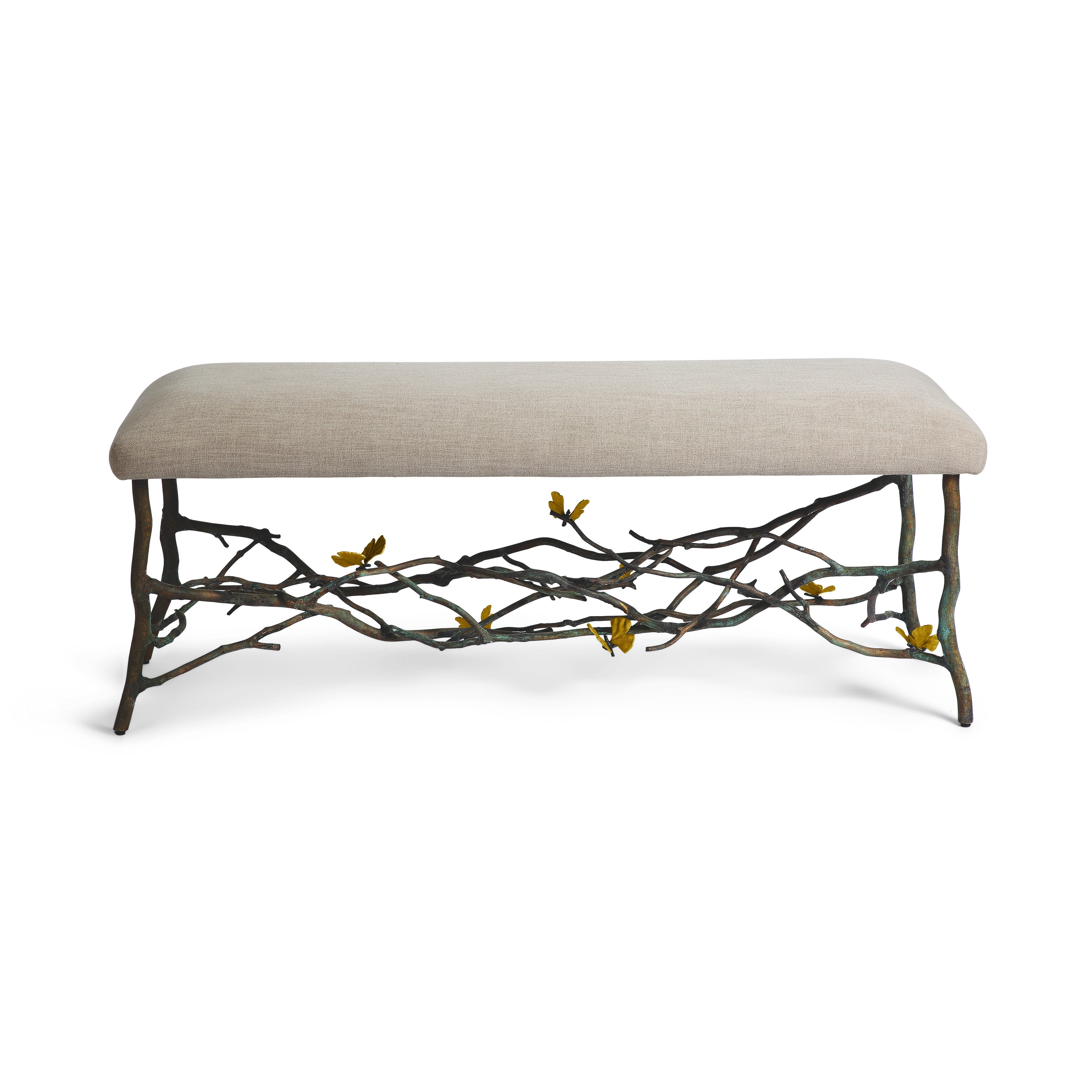 Butterfly Ginkgo Bench - Elegant Outdoor Garden Bench for Patio, Yard, and Park - Perfect for Relaxing and Decorating Your Outdoor Space