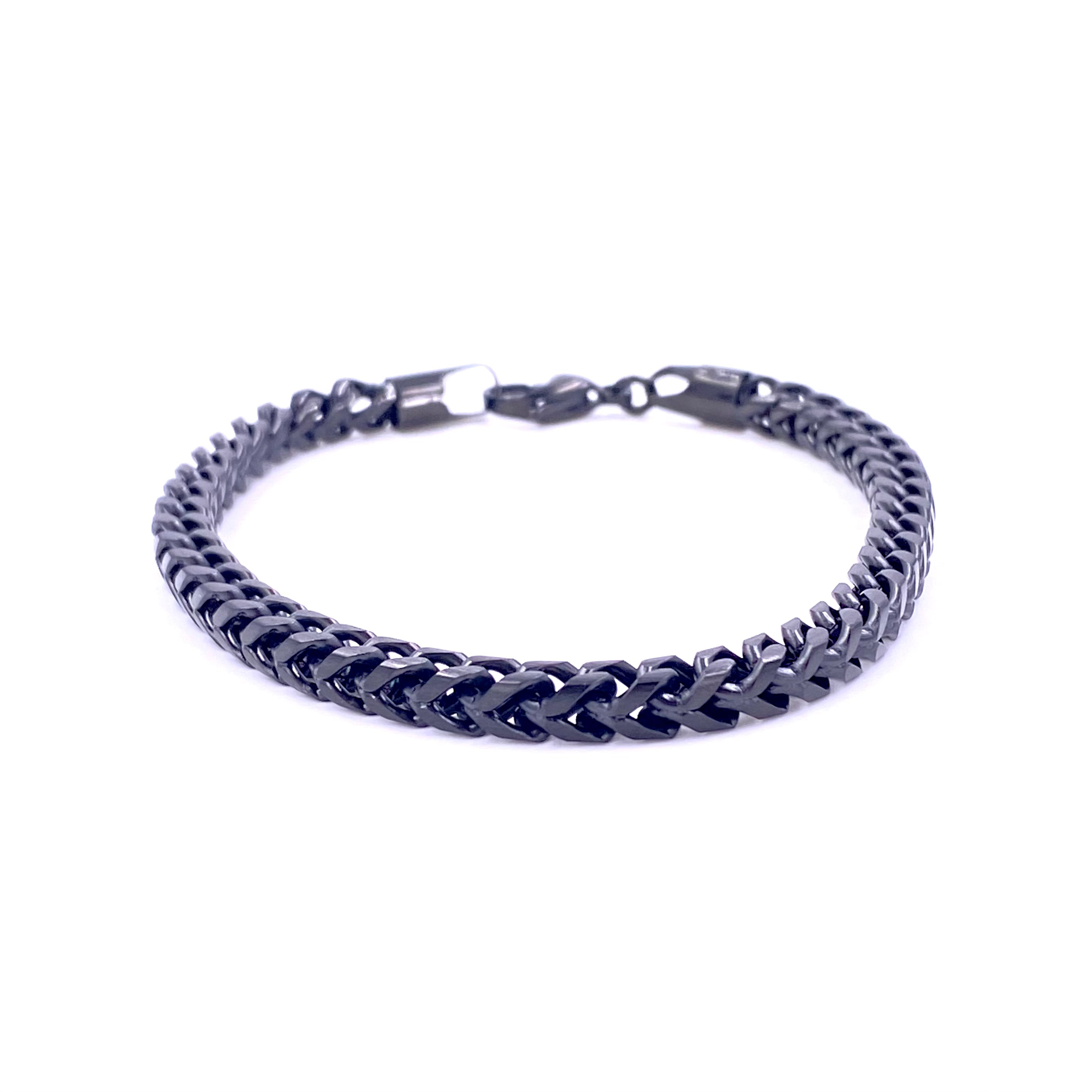 Ashley Gold Stainless Steel Oxidized Box Link Bracelet for Women - Elegant Fashion Jewelry Gift for Birthday, Anniversary & Special Occasions