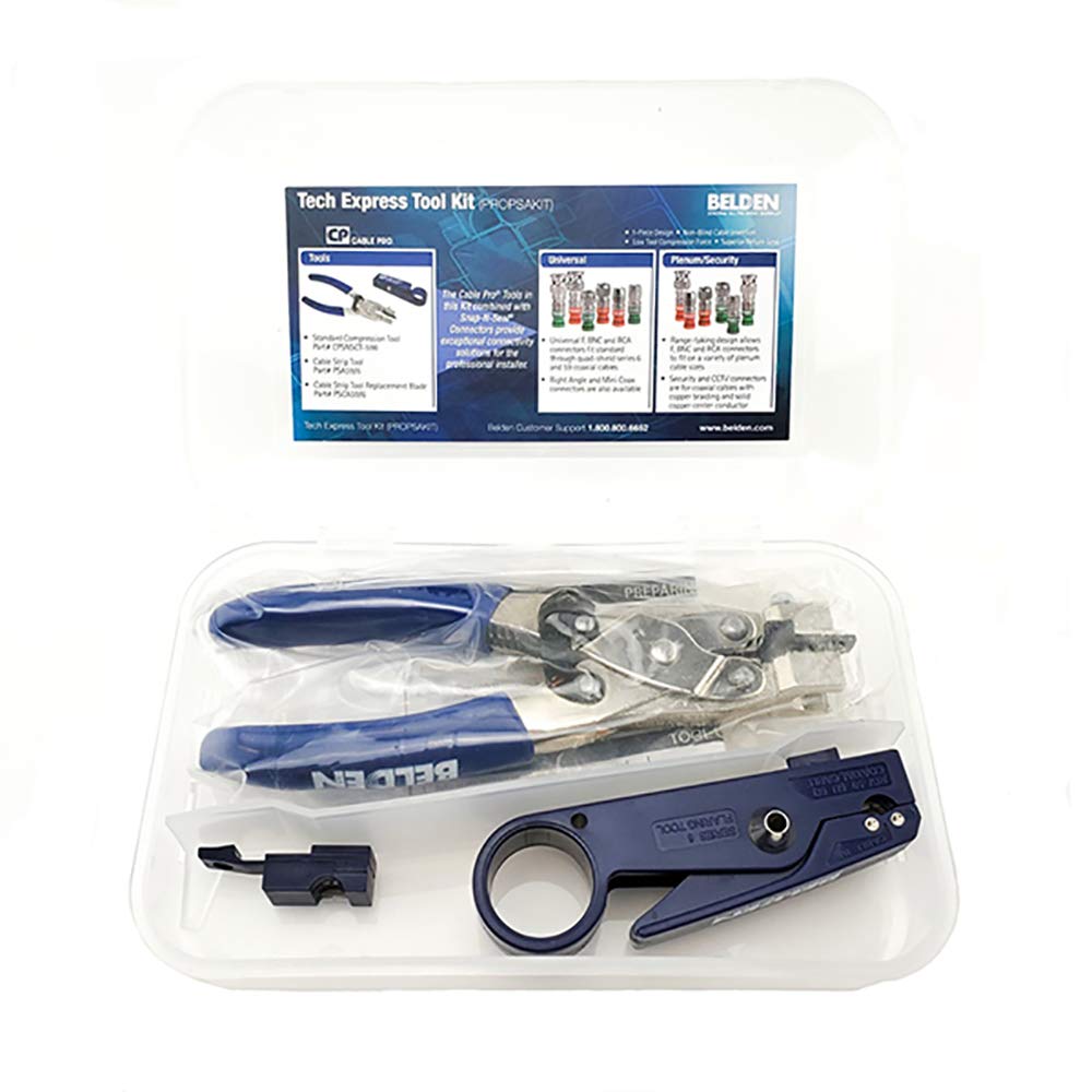 Belden Wire and Cable PROPSAKIT Professional Tool Kit with Cable Stripper - Perfect for Electricians, Network Installers, and DIY Home Projects