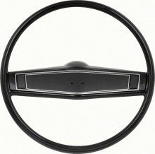 1969-1970 Steering Wheel Kit - Black with Black Shroud | Classic Car Restoration & Custom Builds | Perfect for Vintage Muscle Cars & Hot Rods