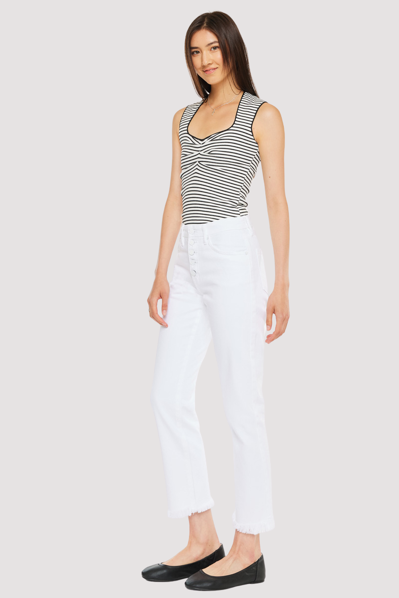 Cammie High Rise Straight Leg Jeans for Women - Stretch Denim Pants, Comfortable & Flattering Fit - Perfect for Casual Wear, Office, and Date Nights