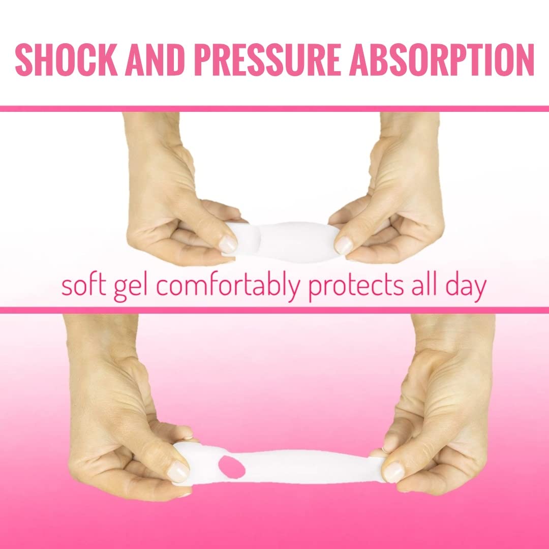 FLETIX Silicone Toe Separators for Bunion Relief - Soft Gel Toe Spacers & Protectors - Hallux Valgus Correctors & Orthopedic Braces - White Pair (Set of 1) - Perfect for Yoga, Running & Post-Surgery Recovery
