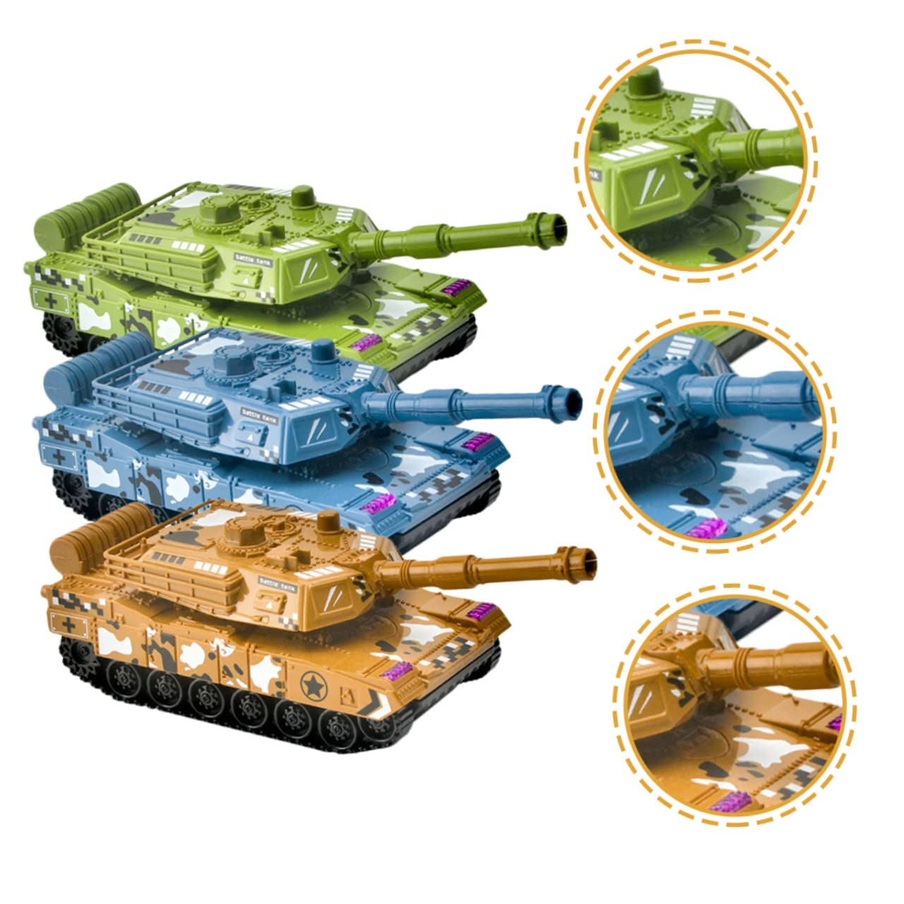 Toyvian 3-Piece Car Toy Tank Set - Kids' Aquarium Themed Vehicle Playset for Boys & Girls - Perfect for Playtime, Birthday Gifts & Home Decoration