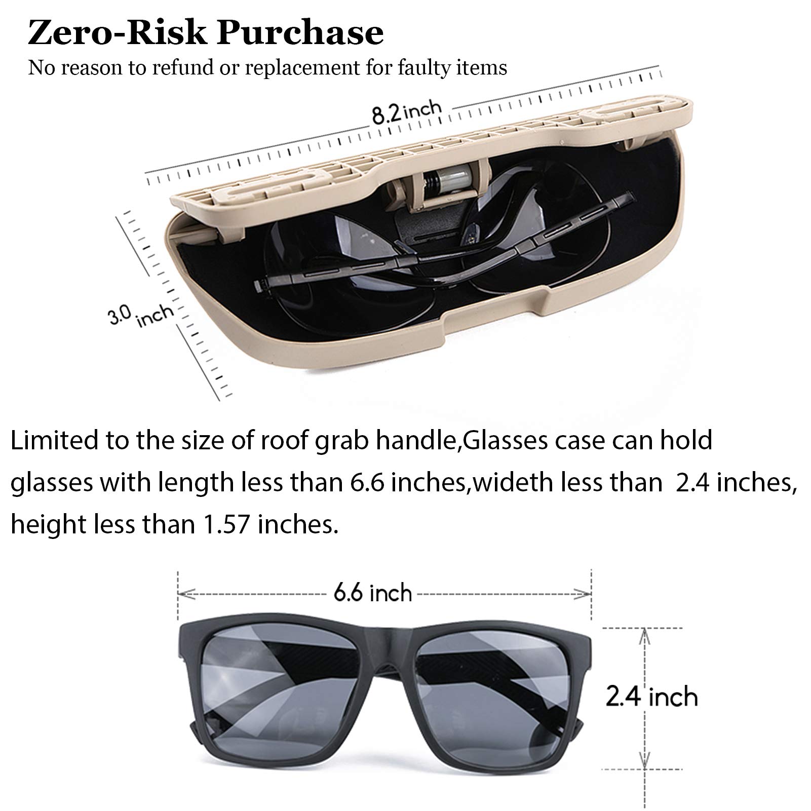 BMW Sunglasses Holder for 1 3 5 6 7 X3 X5 X7 Series - Black Glasses Storage Case Replacement for Driver Side Overhead Grab Handle (Fits F30 F31 F80 F34 F10 F11 F25 G20 G30 G31 G32 G11 G12 G01 G05 G07) - Perfect for Car Organization & Accessories Storage