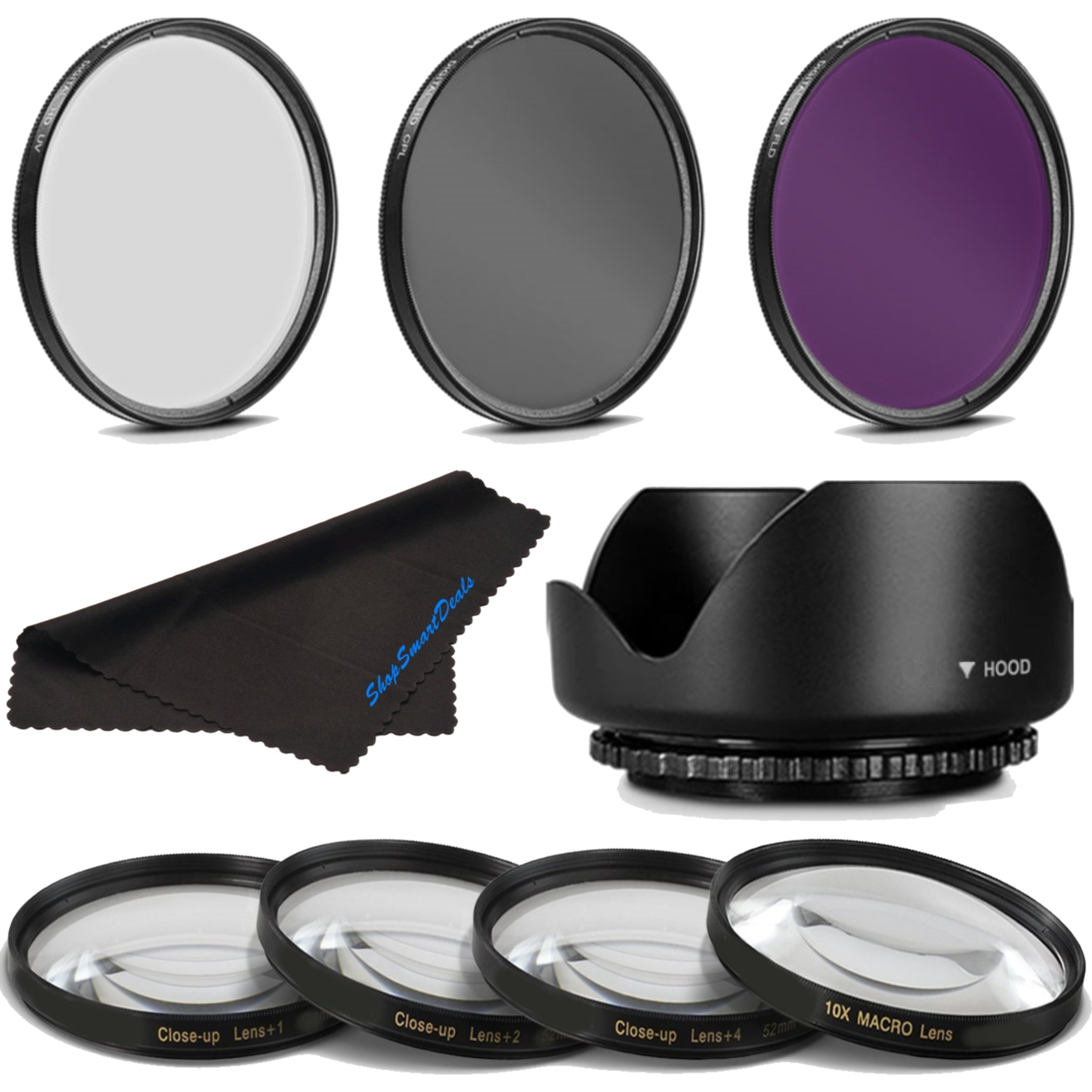 67mm Macro Filter Kit for Tamron 16-300mm - CPL UV FLD Close-Up Set & Hood for Photography