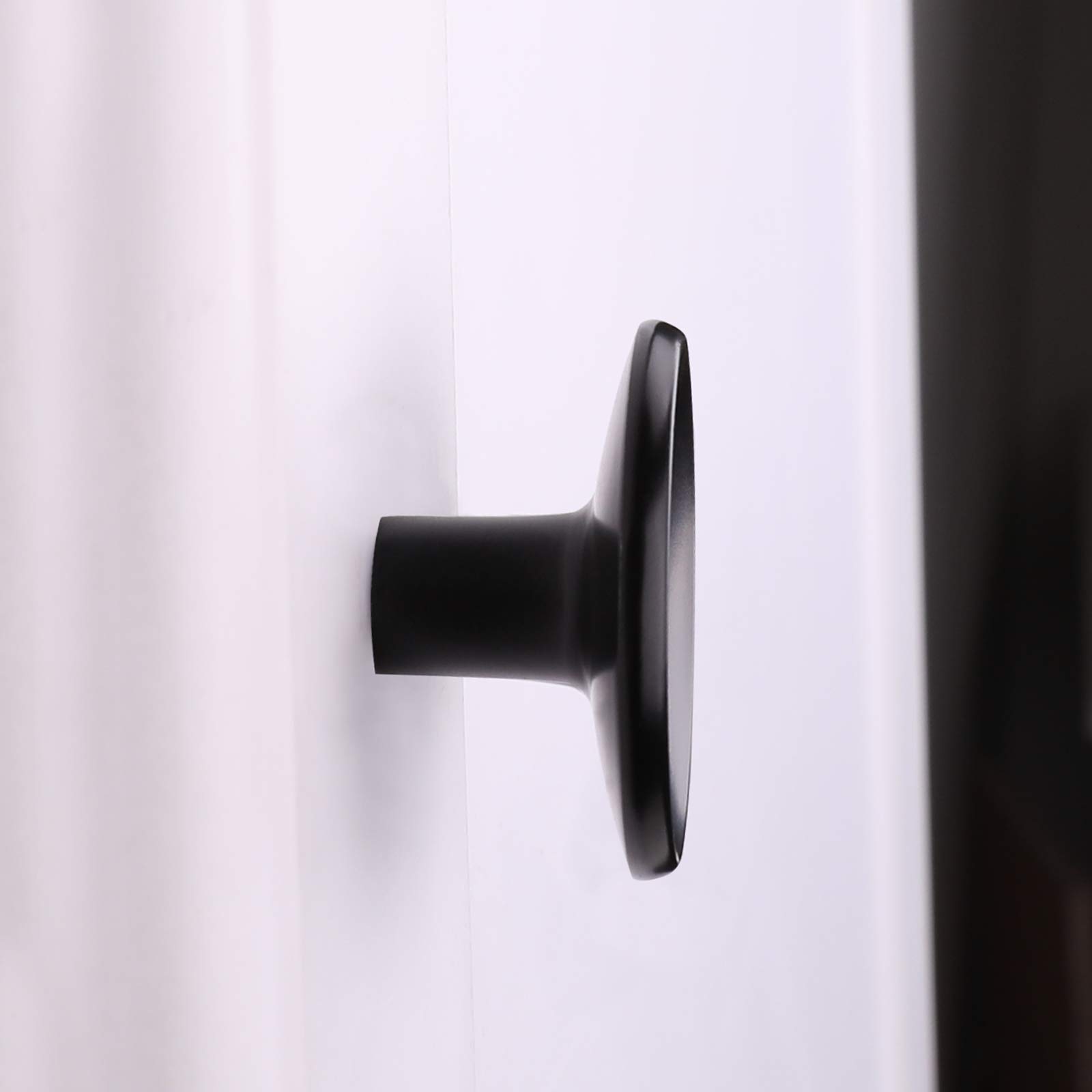 Goldenwarm 25 Pack Black Cabinet Knobs - Round Kitchen Drawer Pulls for Cabinets, Closet Doors & Furniture - Durable Zinc Alloy Hardware - Perfect for Home, Office & DIY Renovation Projects