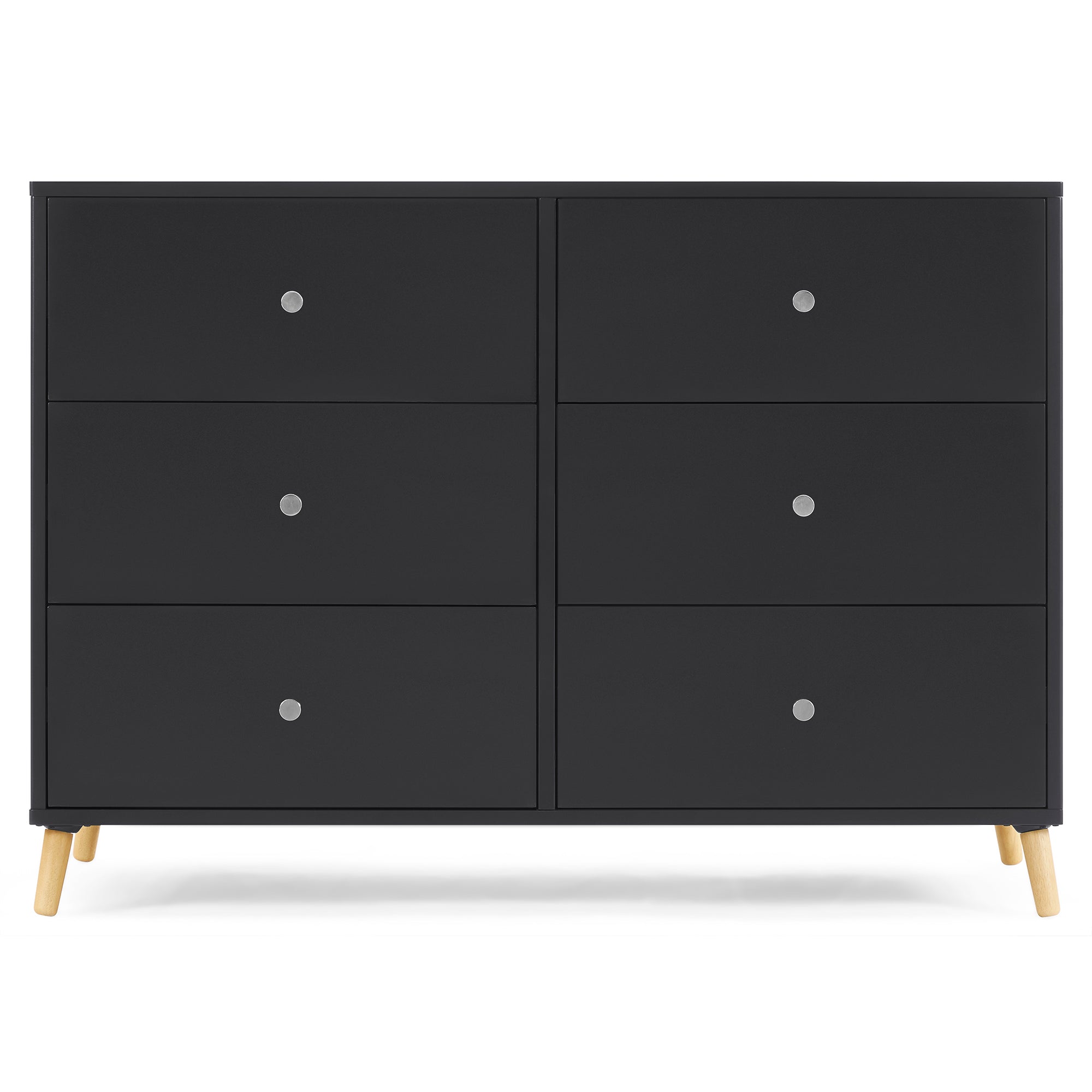 Jordan 6-Drawer Dresser with Interlocking Drawers - Sturdy Bedroom Storage Organizer for Clothes, Linens & Accessories - Perfect for Master Bedroom, Guest Room & Dormitory