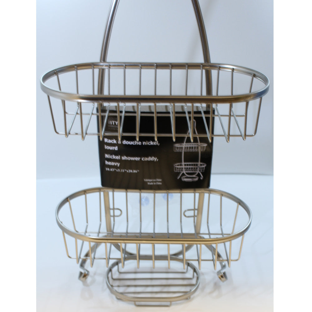 ITY Nickel Shower Caddy B5691S - Rustproof Bathroom Organizer for Shampoo, Soap & Beauty Products - Perfect for Small Spaces, Dorm Rooms & Apartment Showers