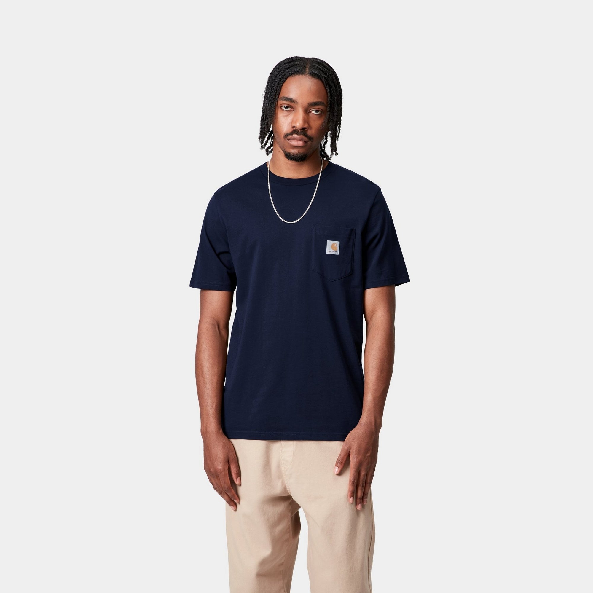 Premium Pocket T-Shirt for Men - Soft Cotton Dark Navy Blue Tee - Casual Wear & Everyday Comfort