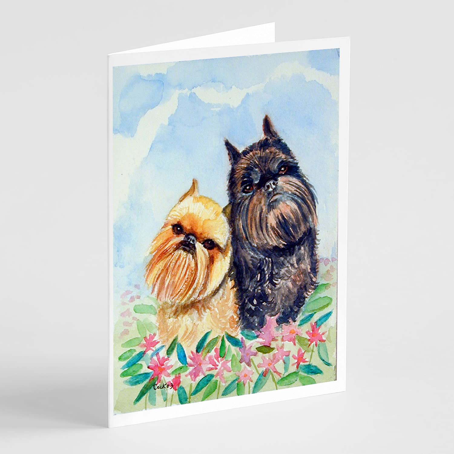 Brussels Griffon Greeting Cards Set - Pack of 8 Blank A7 (5x7) Note Cards with Envelopes | Whimsical Dog Lover Stationery | Perfect for Birthdays, Thank You Notes & Special Occasions