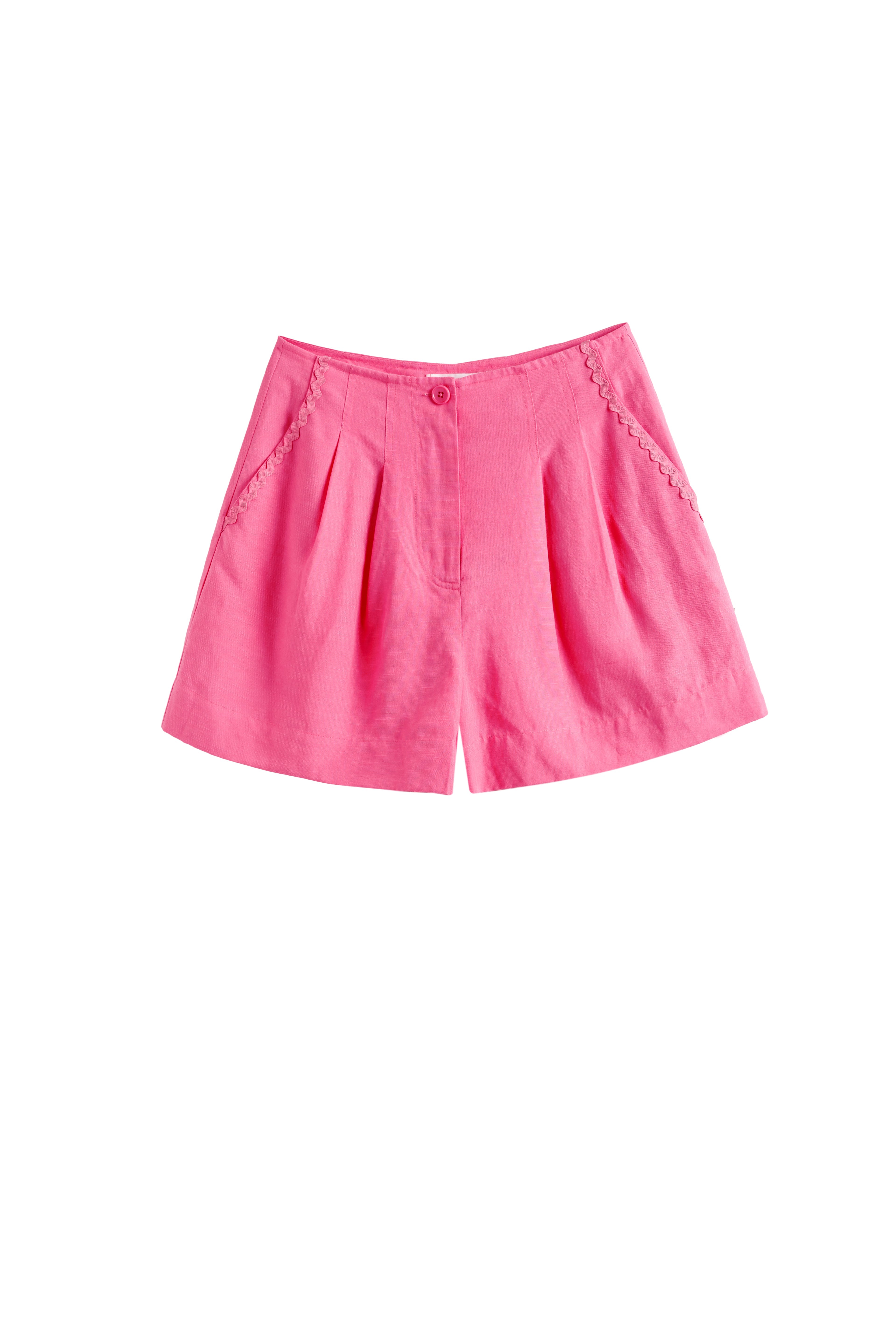 Women's Rose Tencel Linen Shorts - Breathable Summer Casual Shorts for Women | Perfect for Beach, Vacation & Lounge Wear
