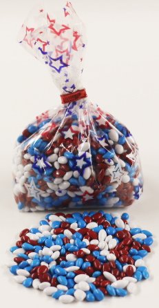 Scott's Cakes Patriotic Mix Chocolate Covered Sunflower Seeds - 1lb Bag with Patriotic Stars Design | Perfect for 4th of July, Memorial Day & Patriotic Party Snacks