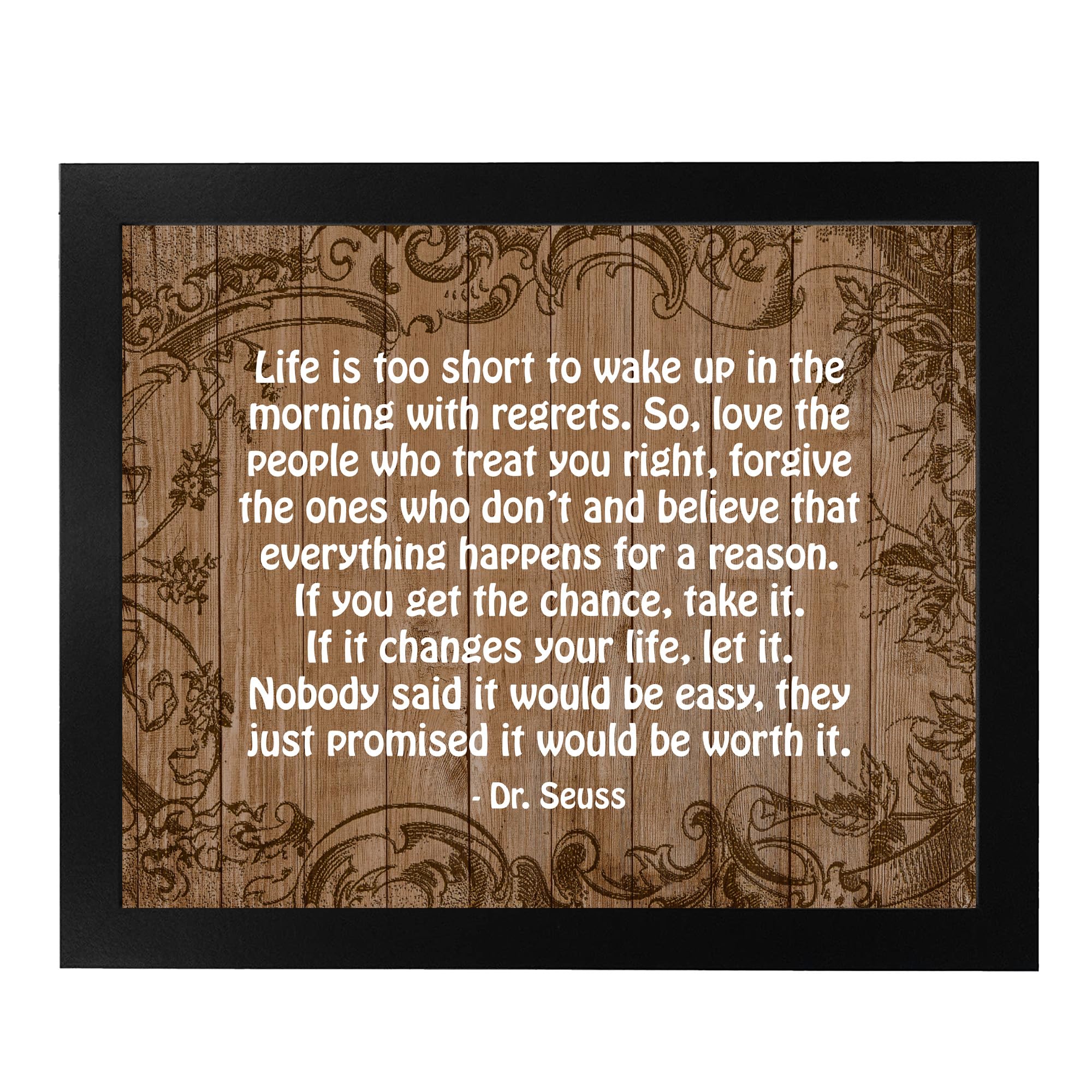 Dr. Seuss 'Life Is Too Short' Inspirational Wall Art Print - 14x11