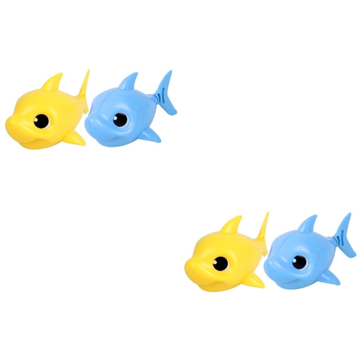 BRIGHTFUFU 4 Pack Wind-Up Swimming Fish Bath Toys - Fun Clockwork Floating Shower Toys for Kids & Toddlers | Bathtub, Pool, Water Playtime