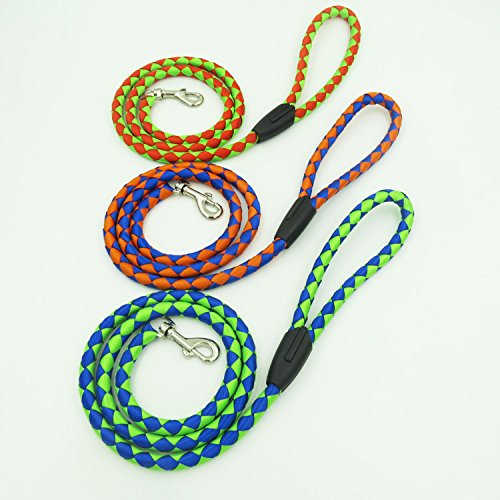 Foilinap Knit Dog Leash - Colorful Grid Pattern Leash for Small & Medium Dogs | Durable & Stylish for Walking, Training & Outdoor Adventures