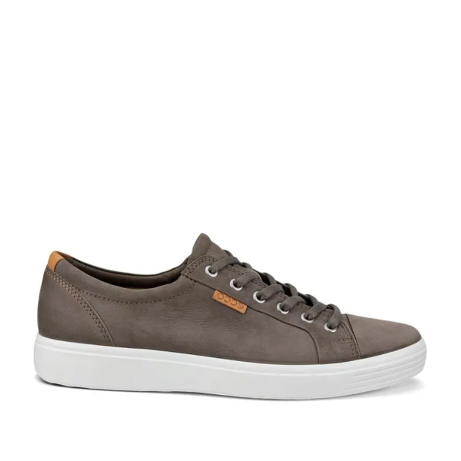 ECCO Men's Soft 7 Sneakers in Dark Clay/Lion - Comfortable Casual Walking Shoes for Men - Perfect for Office, Travel & Everyday Wear