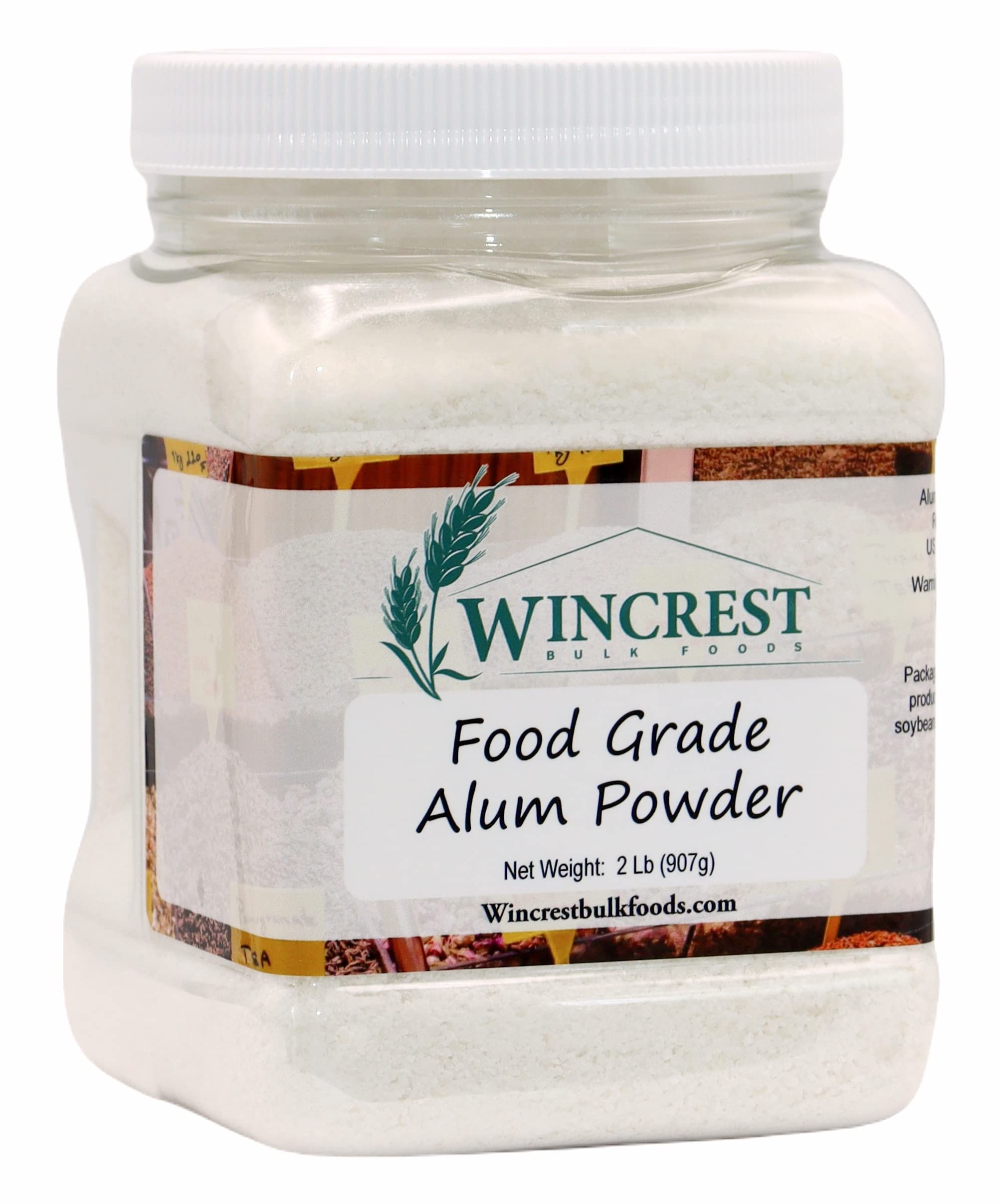 Food Grade Alum Powder - 2 Lb (32 oz) Bulk Container for Pickling, Baking & Natural Deodorant - Aluminum Free Cooking & Preserving Essential