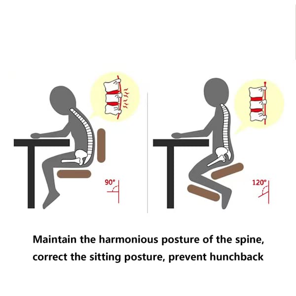 Ergonomic Kneeling Chair - Adjustable Posture Corrective Office Stool with Thick Comfort Cushion for Home & Work - Perfect for Meditation, Yoga, and Long Sitting Sessions at Desk or Computer